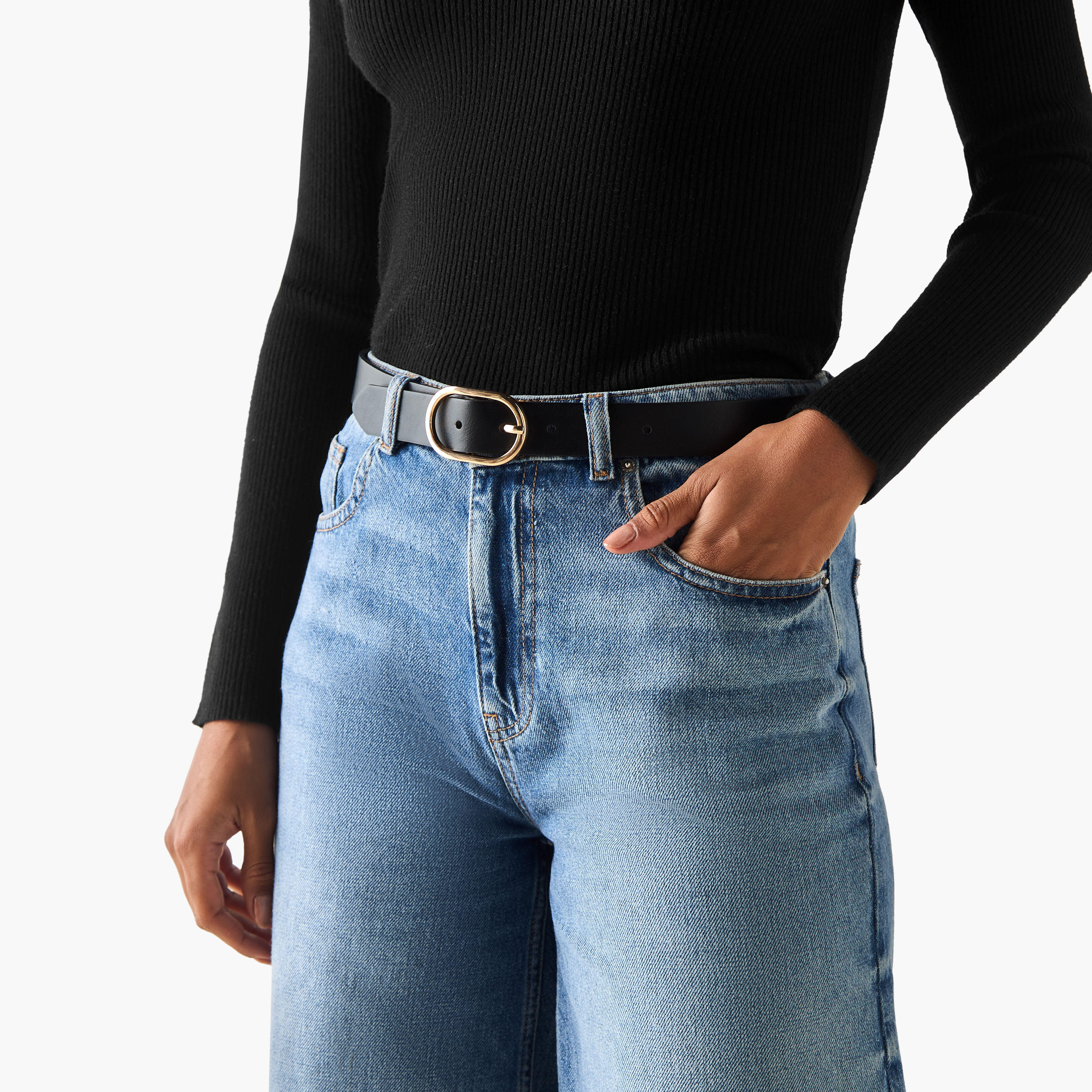 حزام جلد صناعي بإبزيم بيضاوي-women-clothingaccessories-belts-image-5
