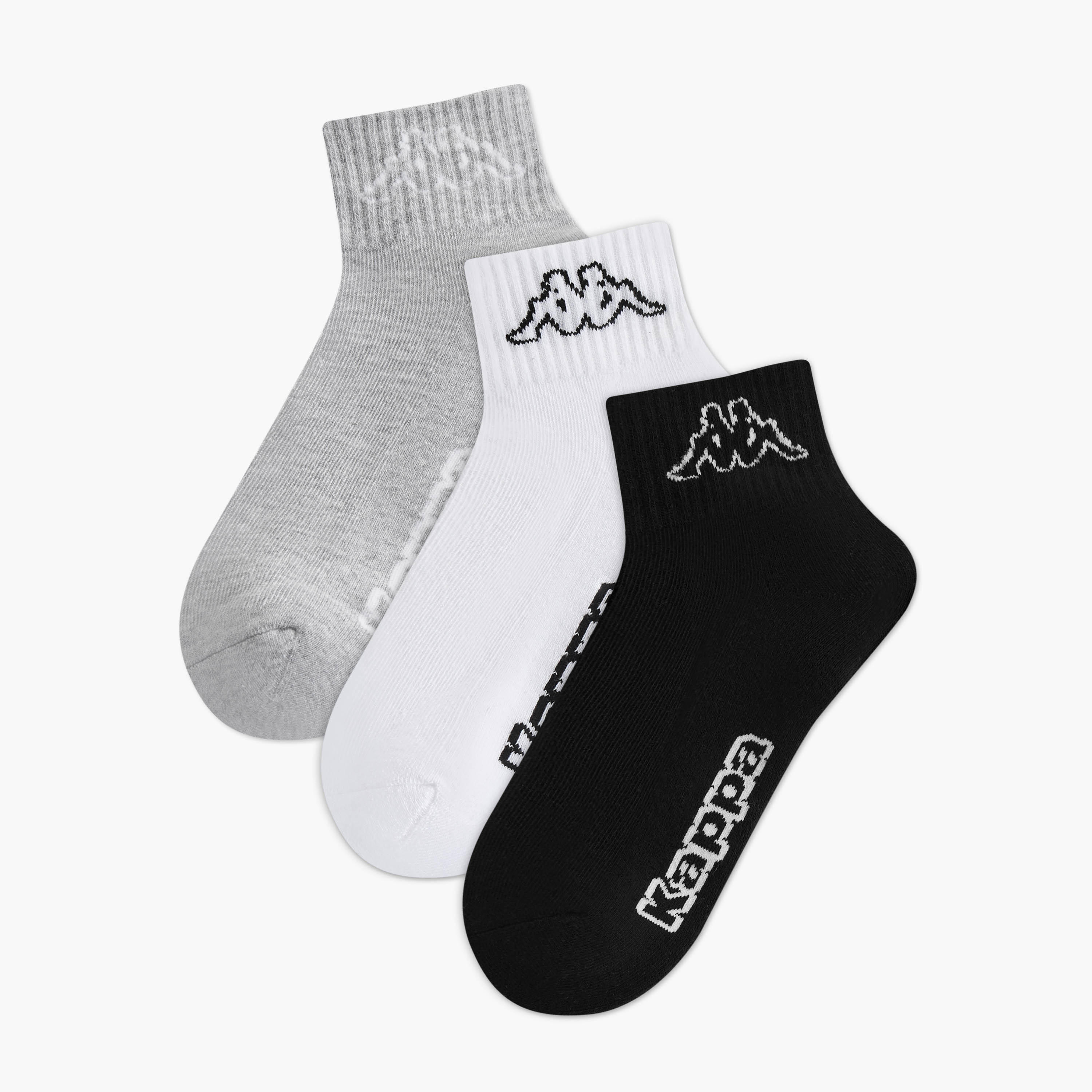 Kappa Pack of 3 Quarter Crew Length Socks-women-socksandstockings-image-1