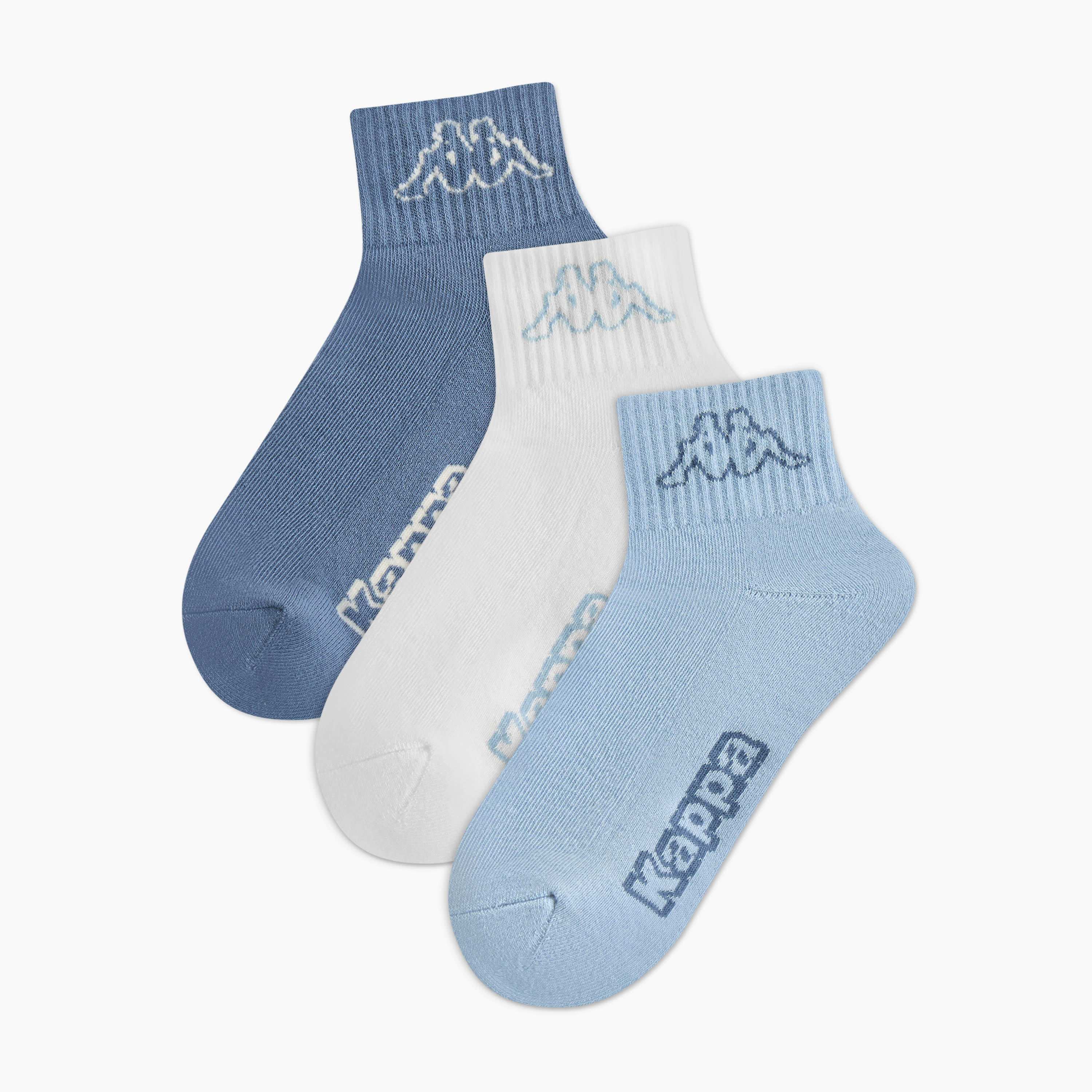 Kappa Pack of 3 Quarter Crew Length Socks-women-socksandstockings-image-1
