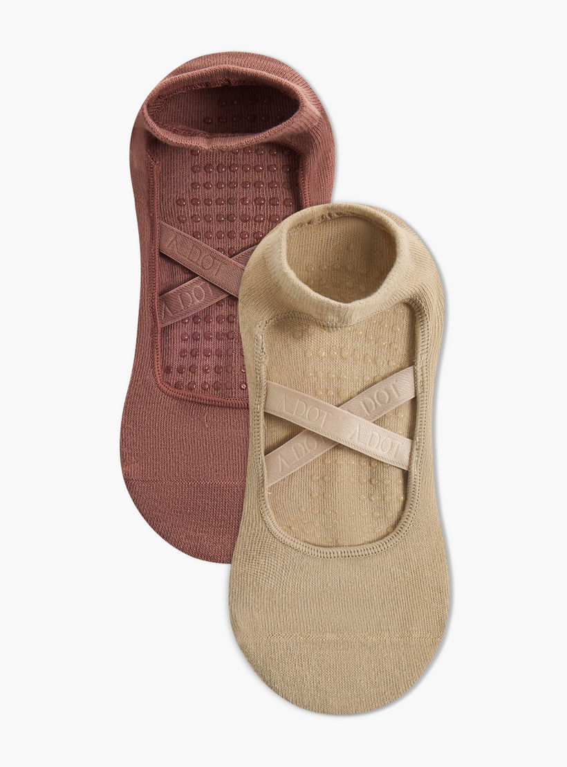 Pack of 2 Yoga Footsie Socks-women-socksandstockings-image-1