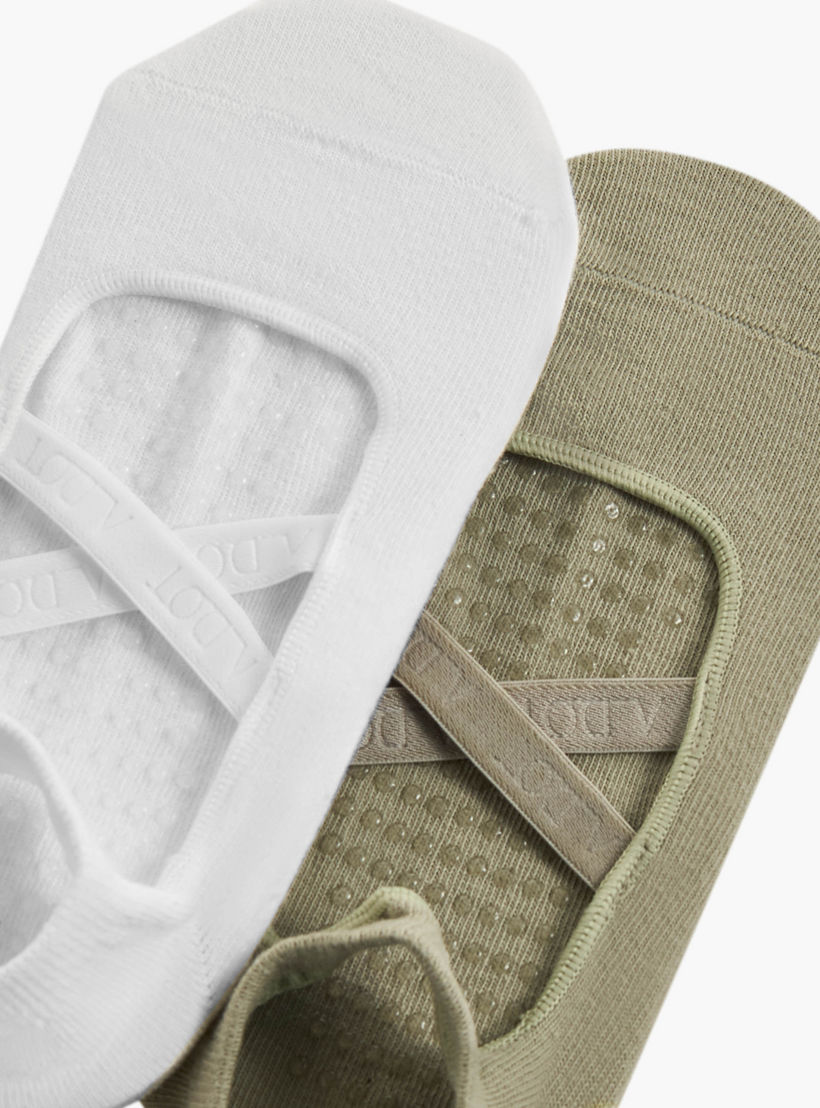 Pack of 2 Yoga Footsie Socks-women-socksandstockings-image-3