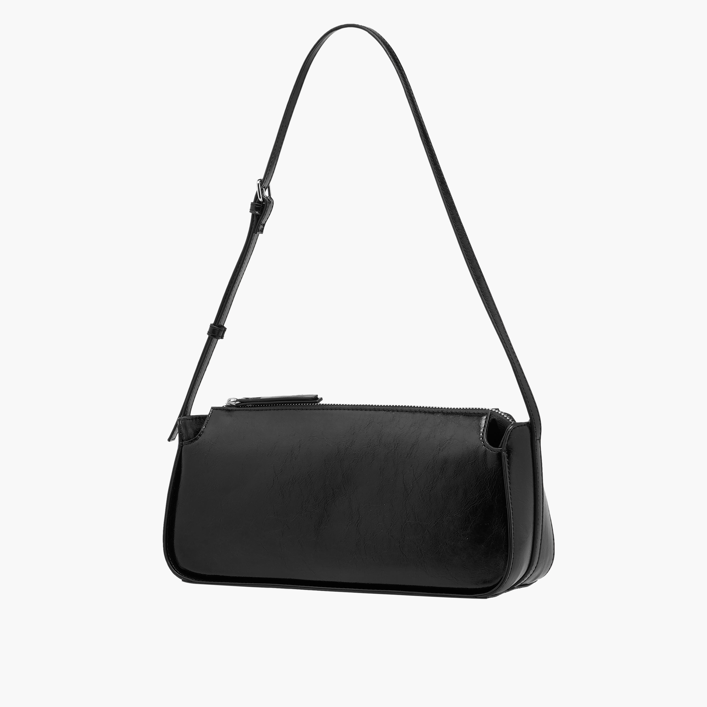 Textured Shoulder Bag with Zip Closure-women-bagsandwallets-handbags-image-3