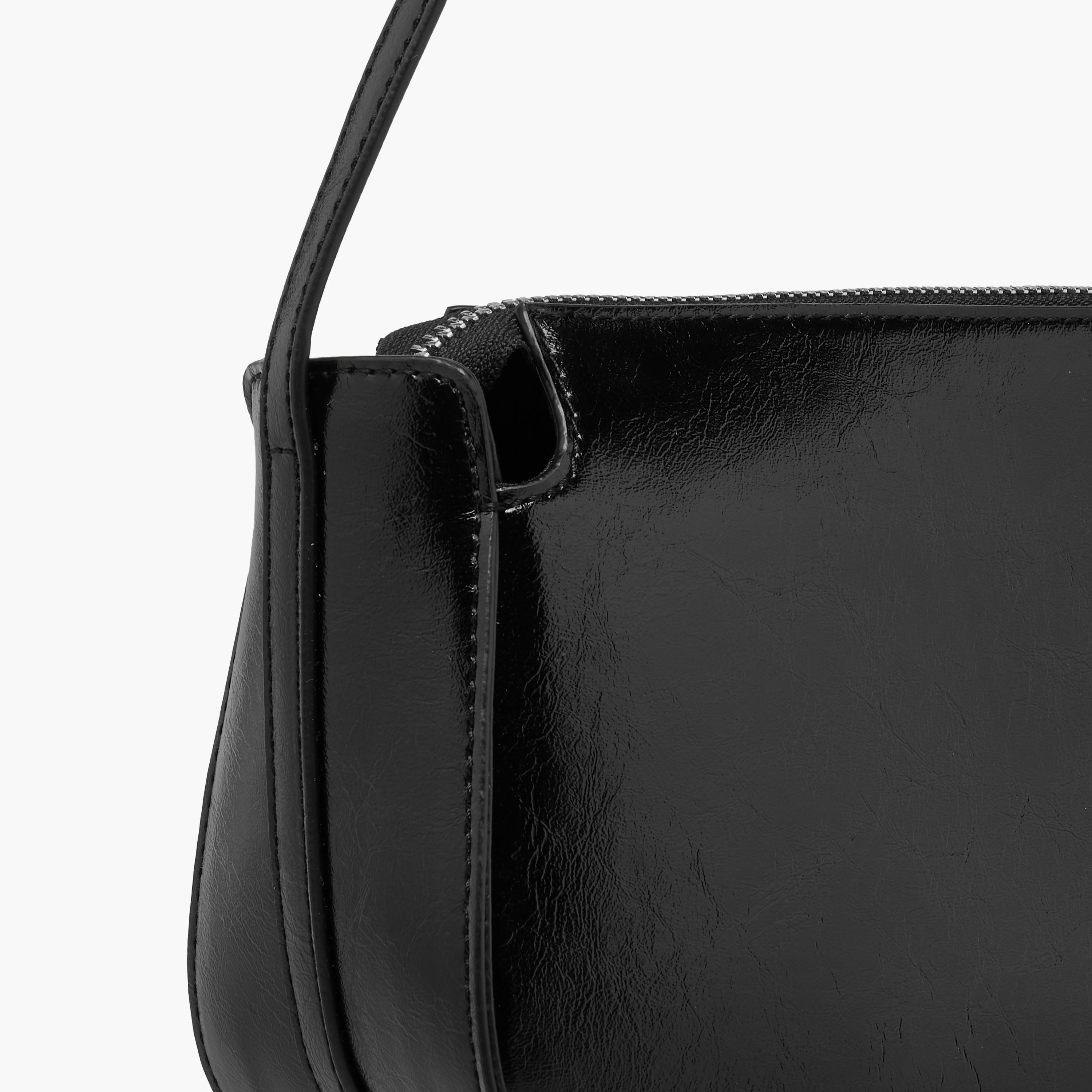 Textured Shoulder Bag with Zip Closure-women-bagsandwallets-handbags-image-6