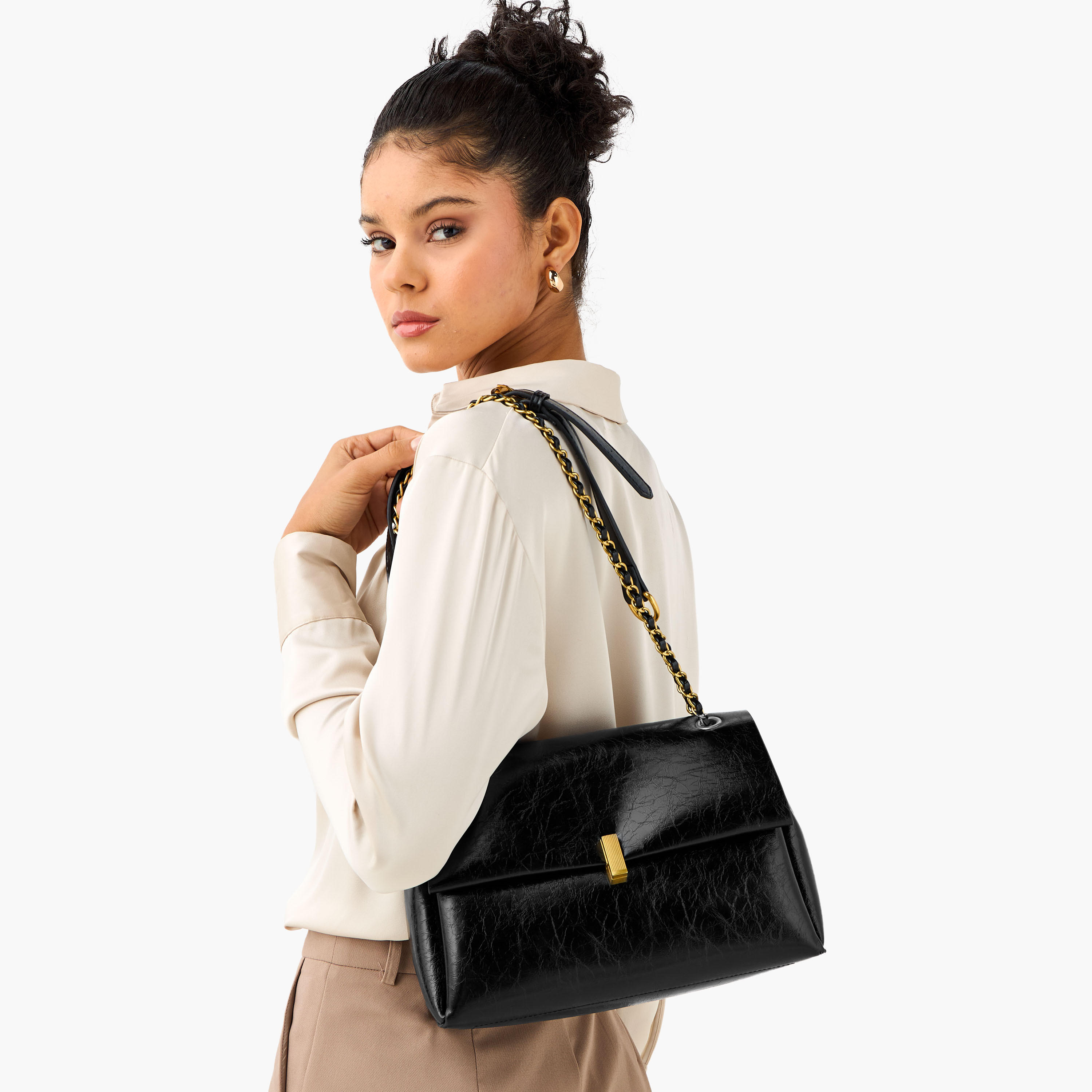 شنطة كروس بودي بارزة الملمس بحزام سلسلة-women-bagsandwallets-handbags-image-7