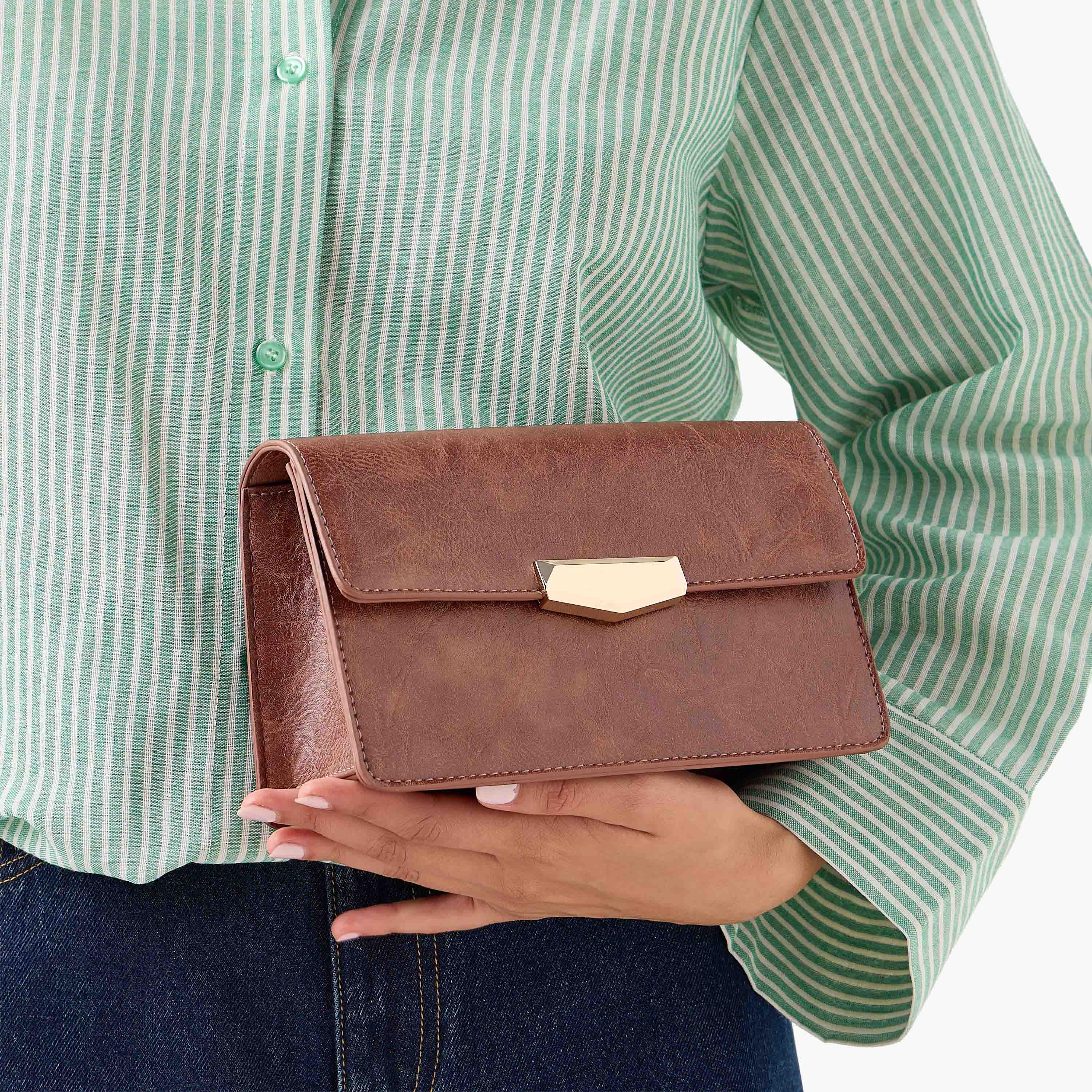 Metal Trim Crossbody Bag with Adjustable Strap-women-bagsandwallets-handbags-image-2