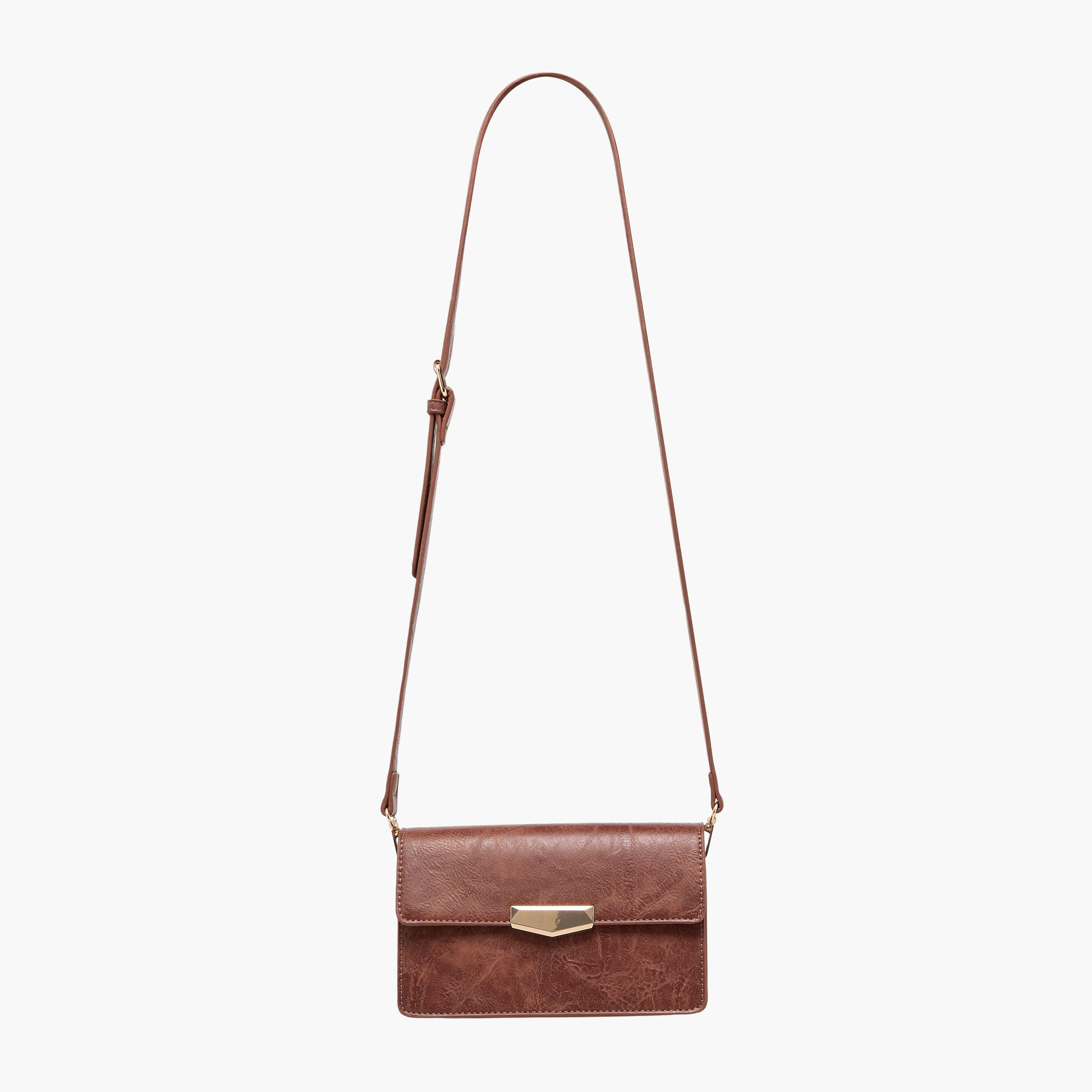 Metal Trim Crossbody Bag with Adjustable Strap-women-bagsandwallets-handbags-image-3