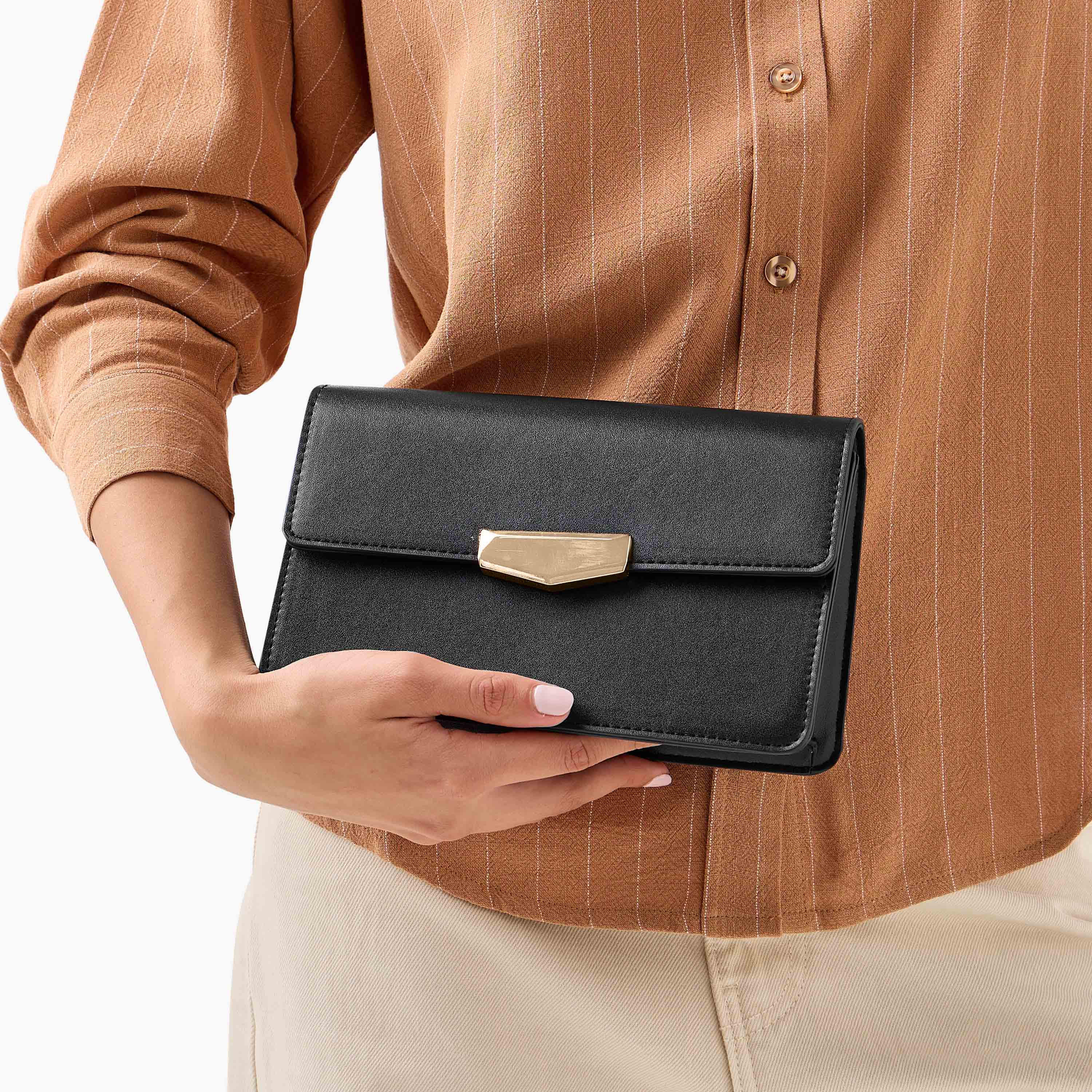 Metal Trim Crossbody Bag with Adjustable Strap-women-bagsandwallets-handbags-image-2