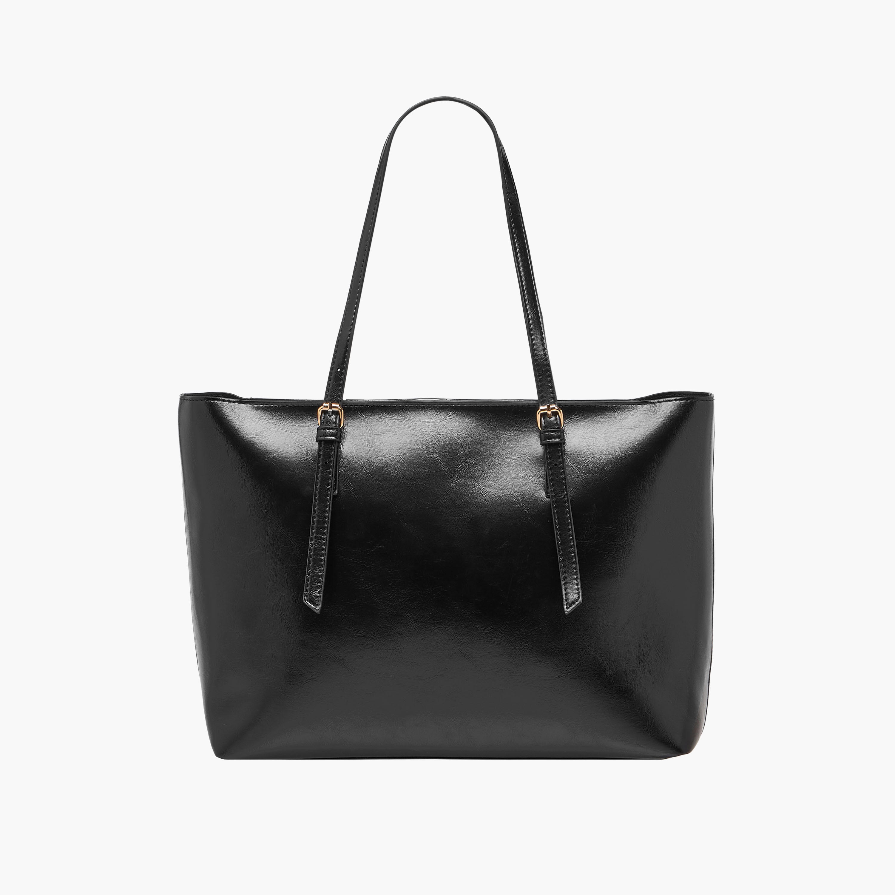 Buckle Detail Tote Bag with Handles-women-bagsandwallets-handbags-image-1