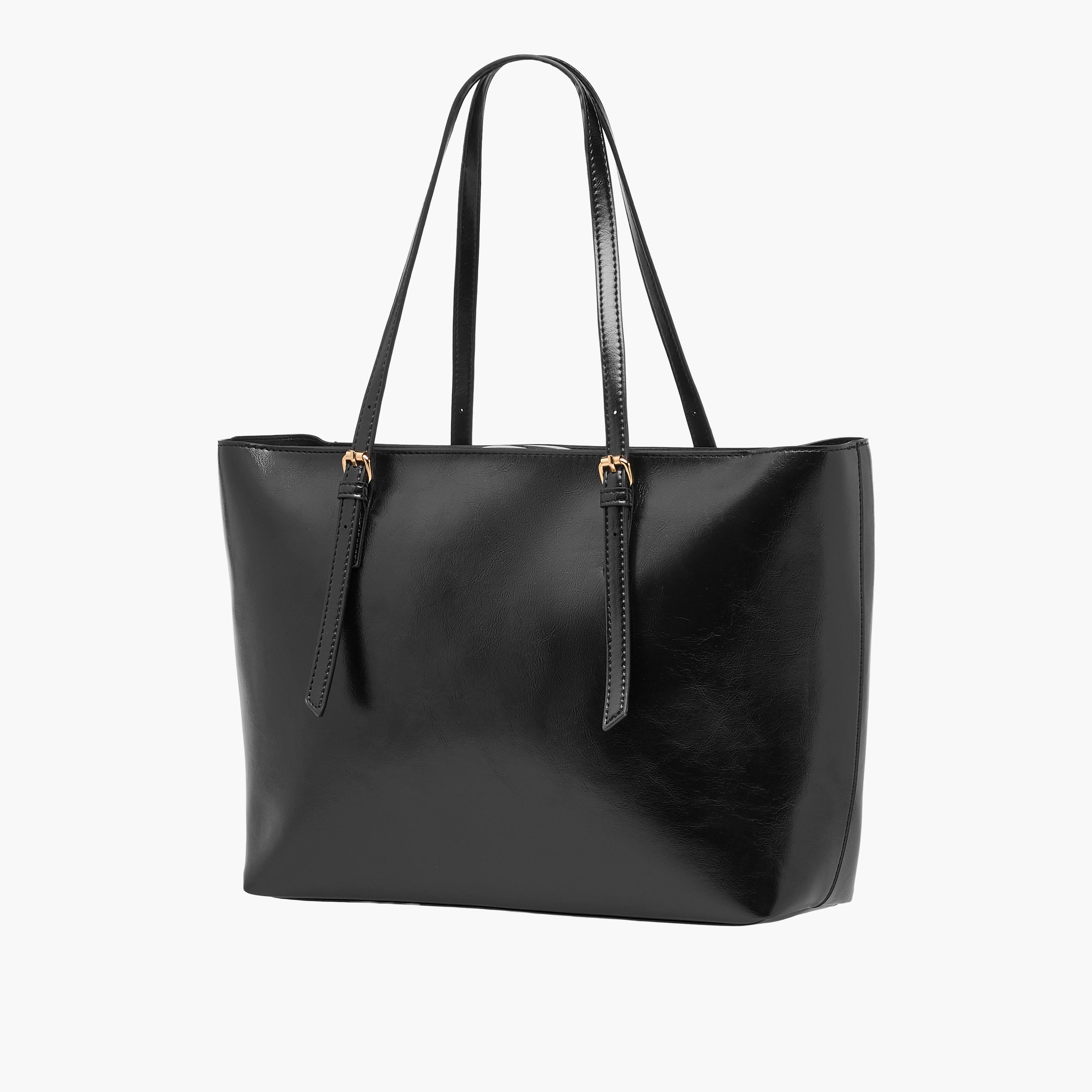 Buckle Detail Tote Bag with Handles-women-bagsandwallets-handbags-image-3