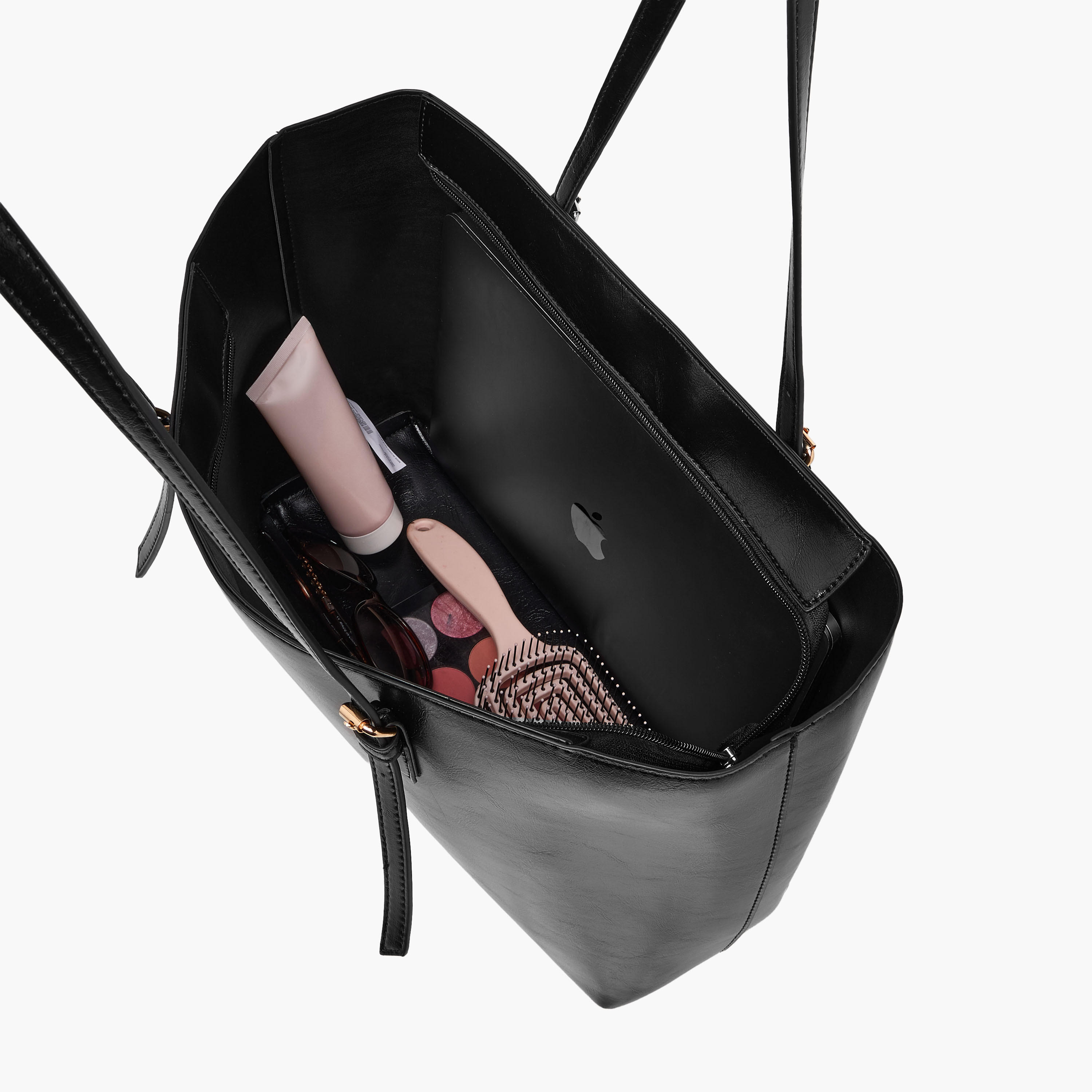 Buckle Detail Tote Bag with Handles-women-bagsandwallets-handbags-image-8