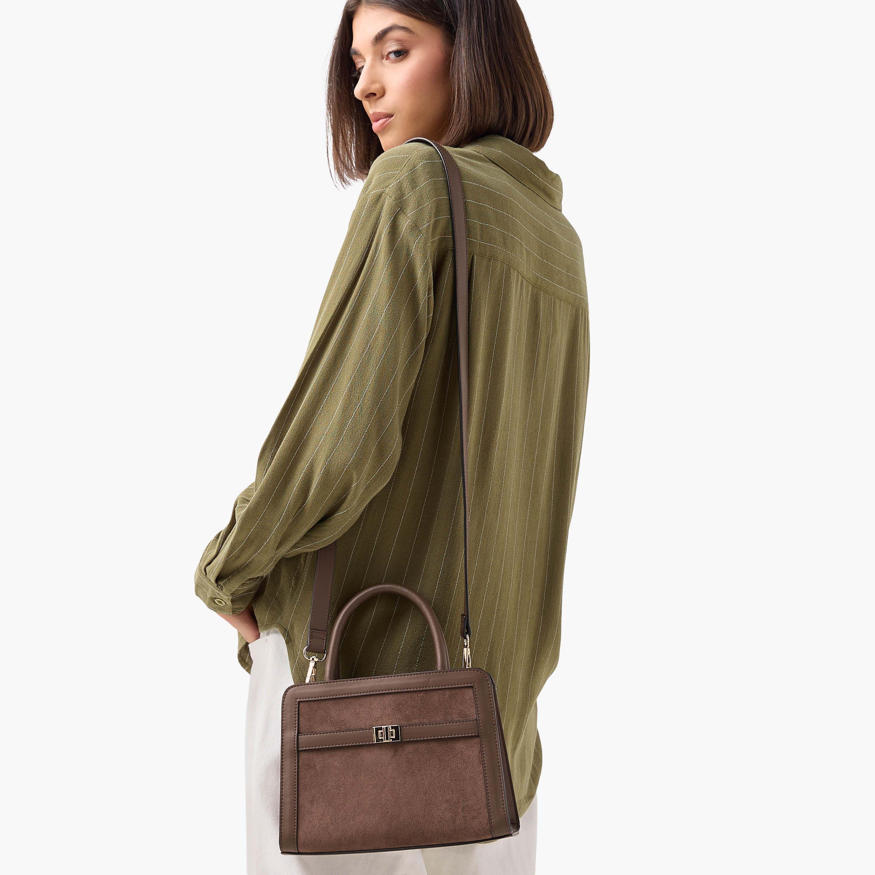 Suede Tote Bag with Double Handle-women-bagsandwallets-handbags-image-2