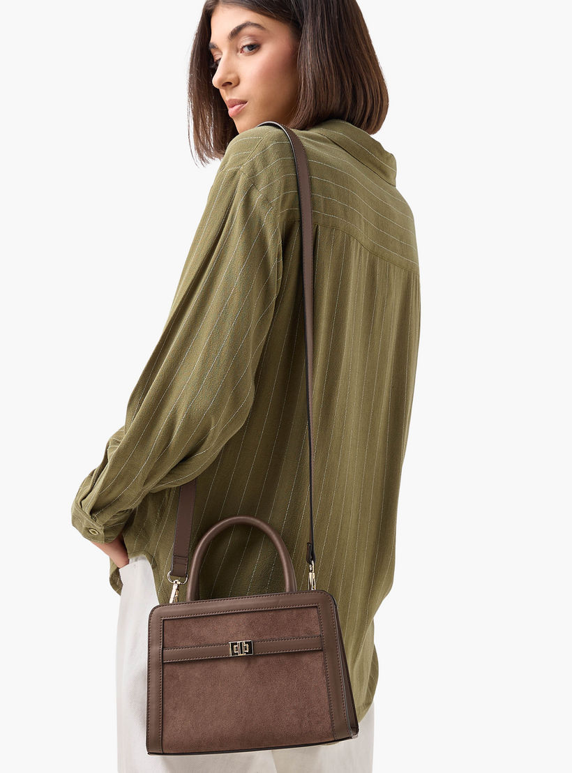 Suede Tote Bag with Double Handle-women-bagsandwallets-handbags-image-2