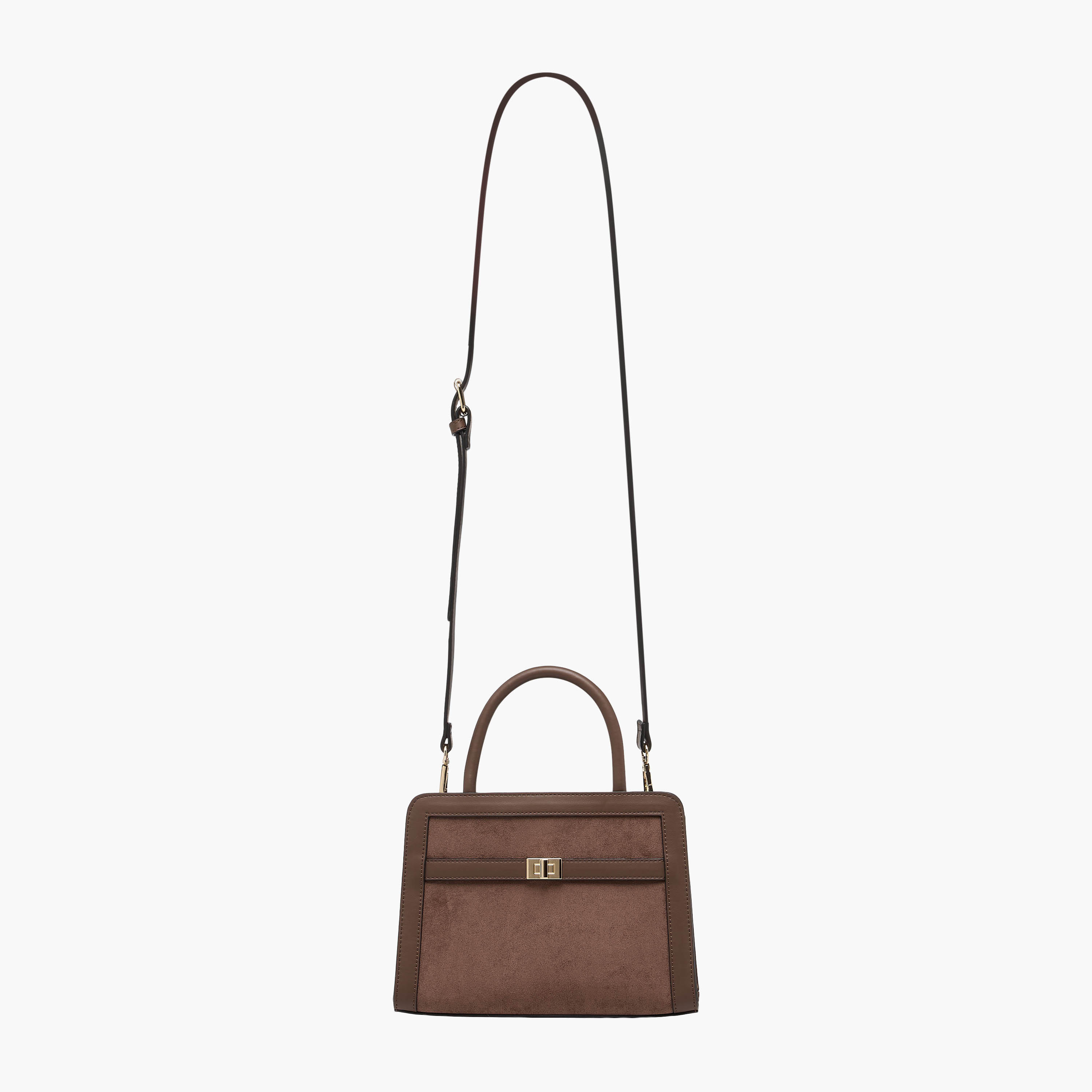 Suede Tote Bag with Double Handle-women-bagsandwallets-handbags-image-3