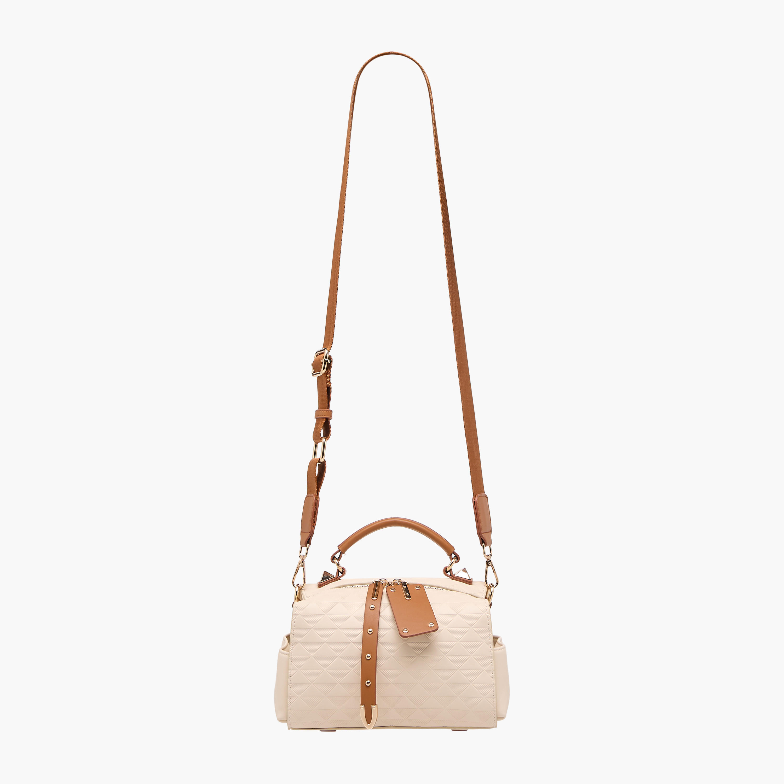 Textured Barrel Bag with Grab Handle-women-bagsandwallets-handbags-image-3