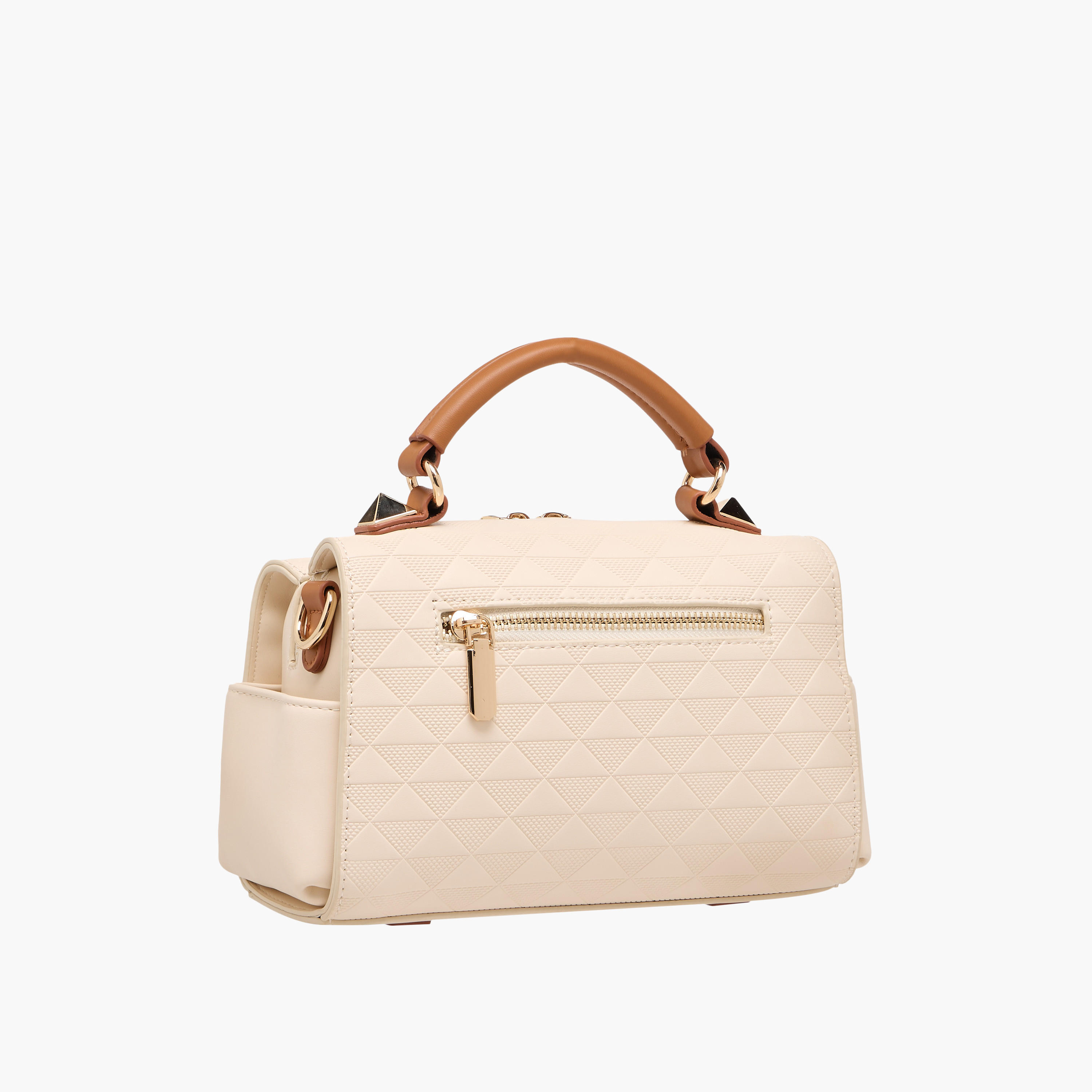 Textured Barrel Bag with Grab Handle-women-bagsandwallets-handbags-image-4