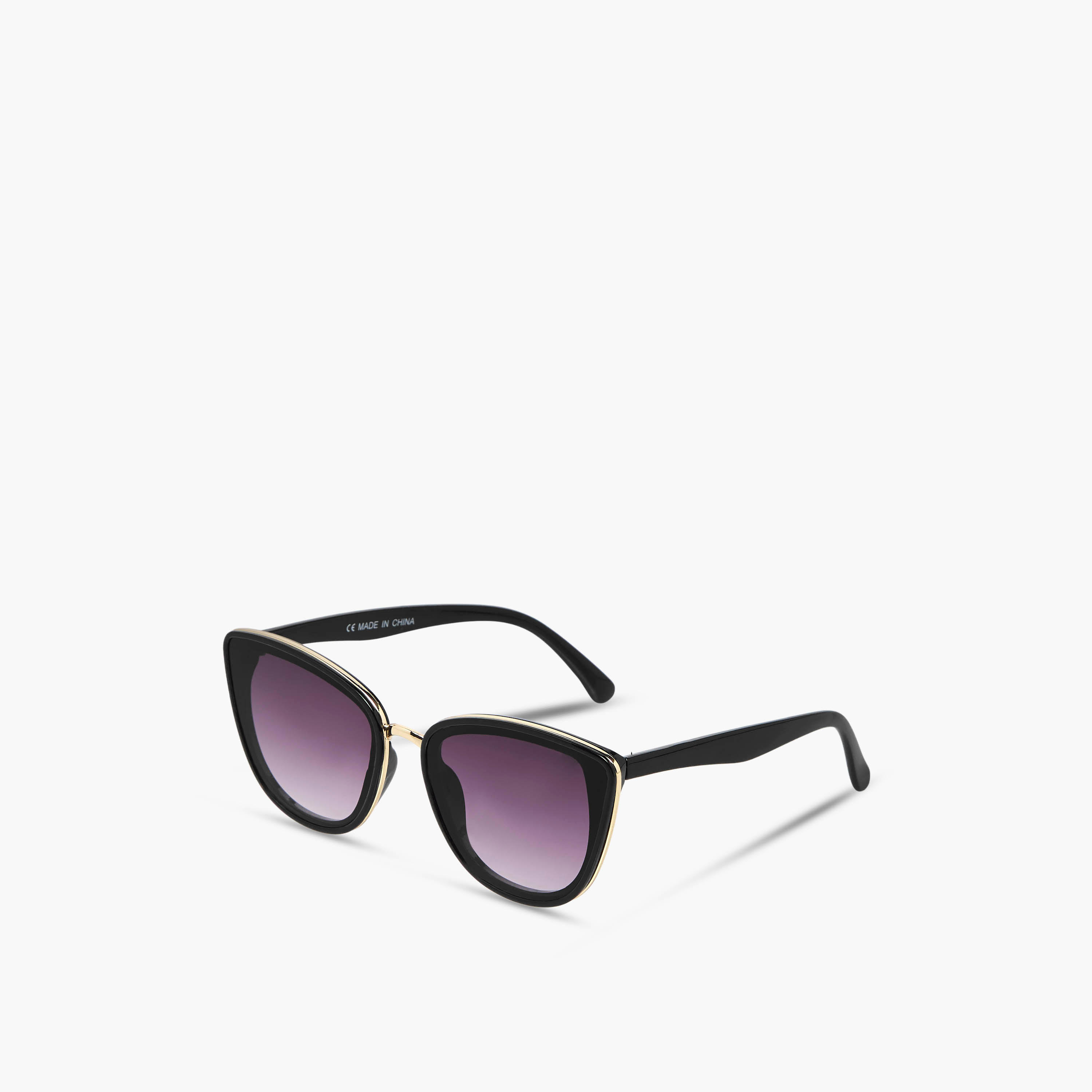 نظارة شمسية بإطار عين القطة بعدسات بنفسجية مع حماية من الأشعة فوق البنفسجية للنساء-women-sunglasses-image-1