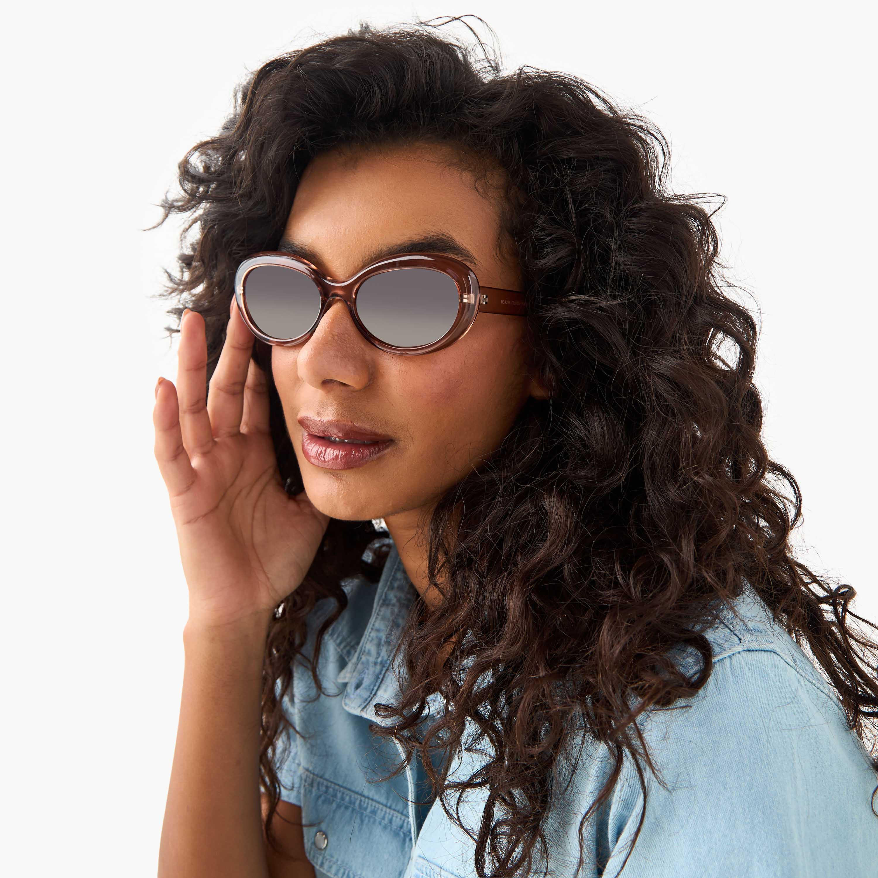 Sunglasses Oval Brown Lens Color-women-sunglasses-image-2