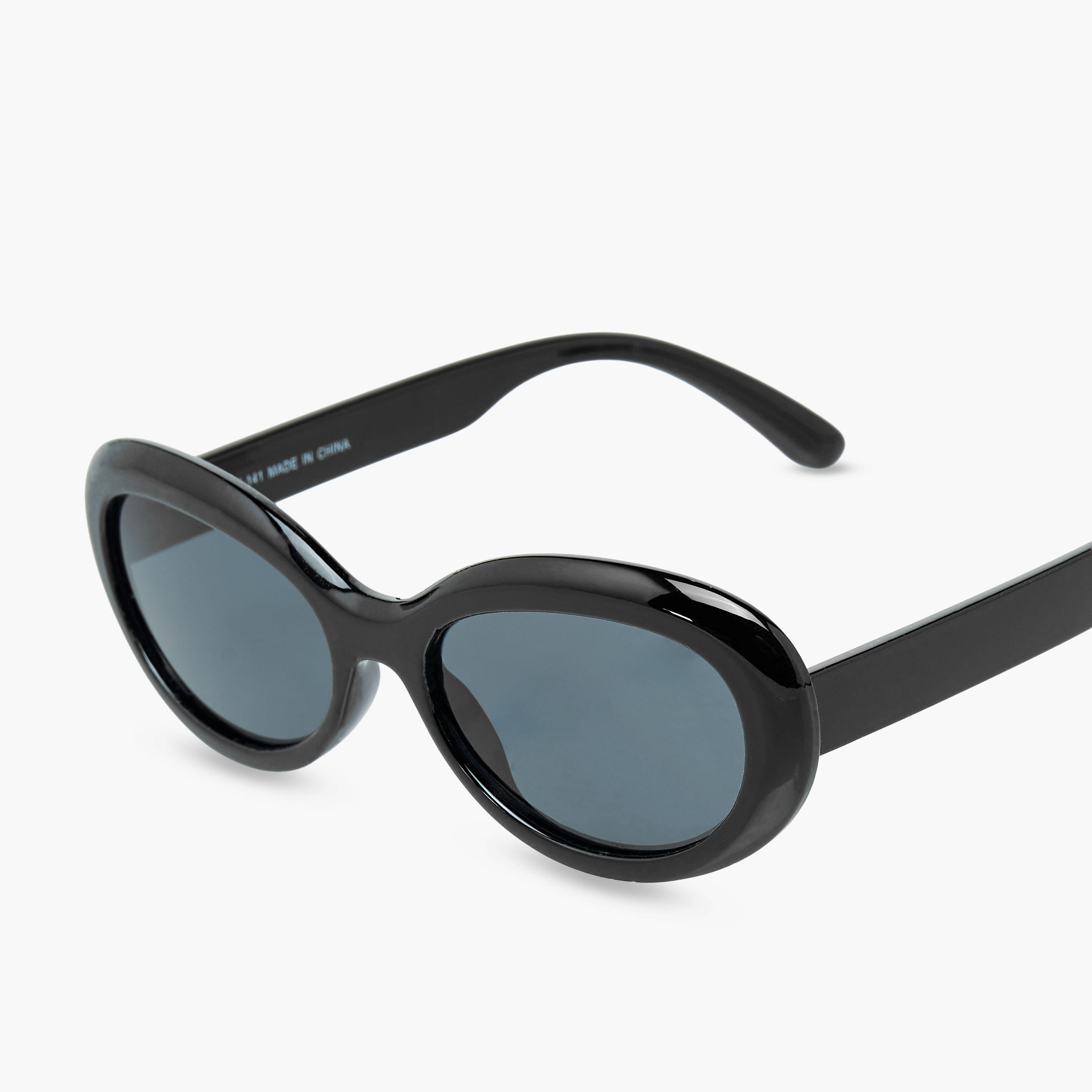 نظارة شمسية بيضاوية بعدسات سوداء-women-sunglasses-image-1