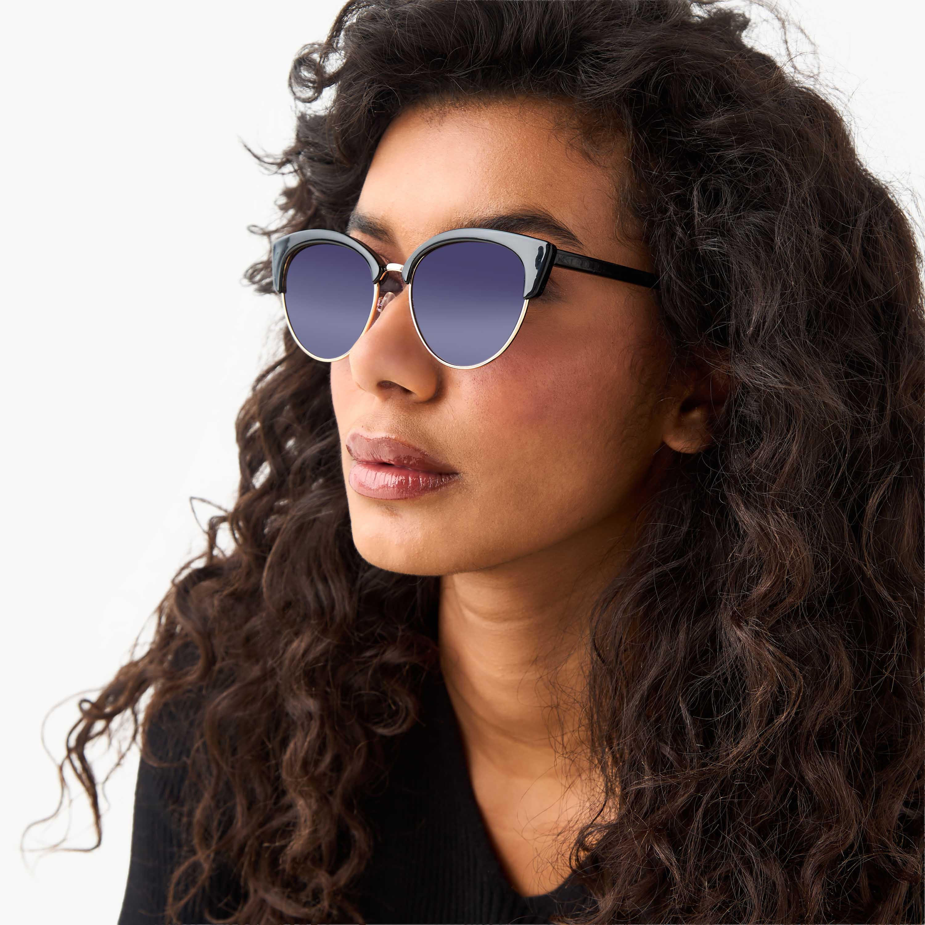 Cat Eye Sunglasses Purple Lens Color-women-sunglasses-image-2