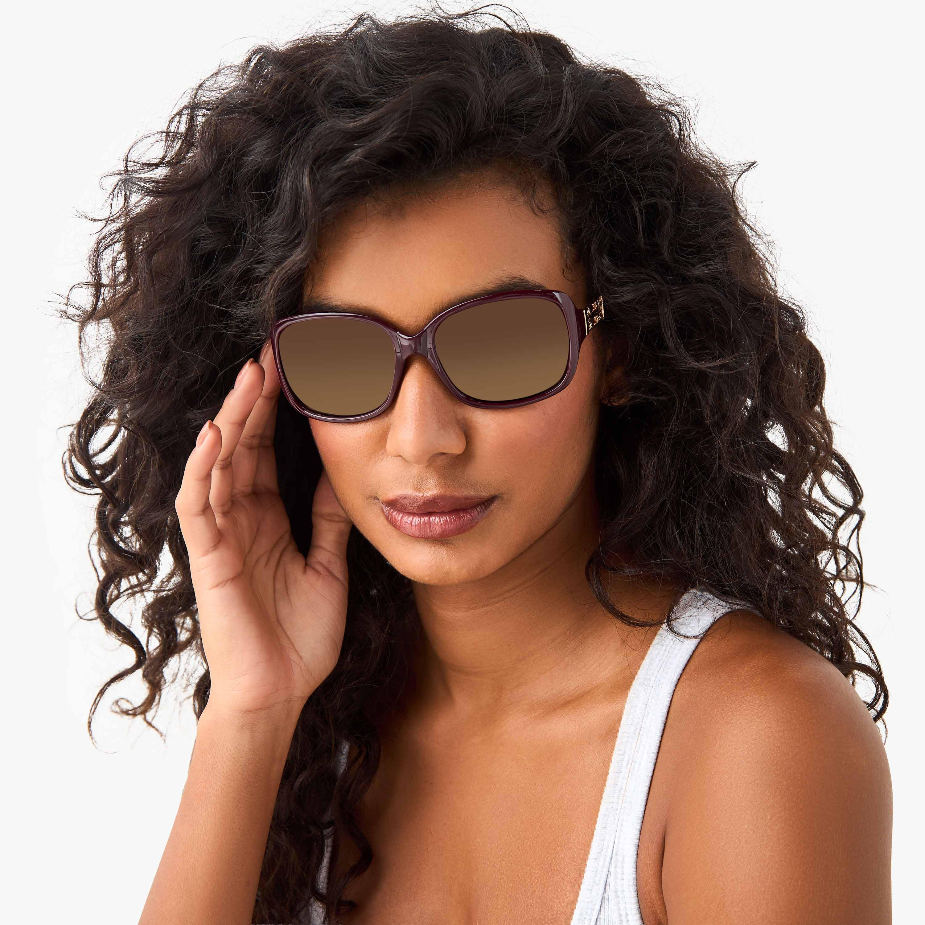 Rectangle Sunglasses Brown Lens Color-women-sunglasses-image-2