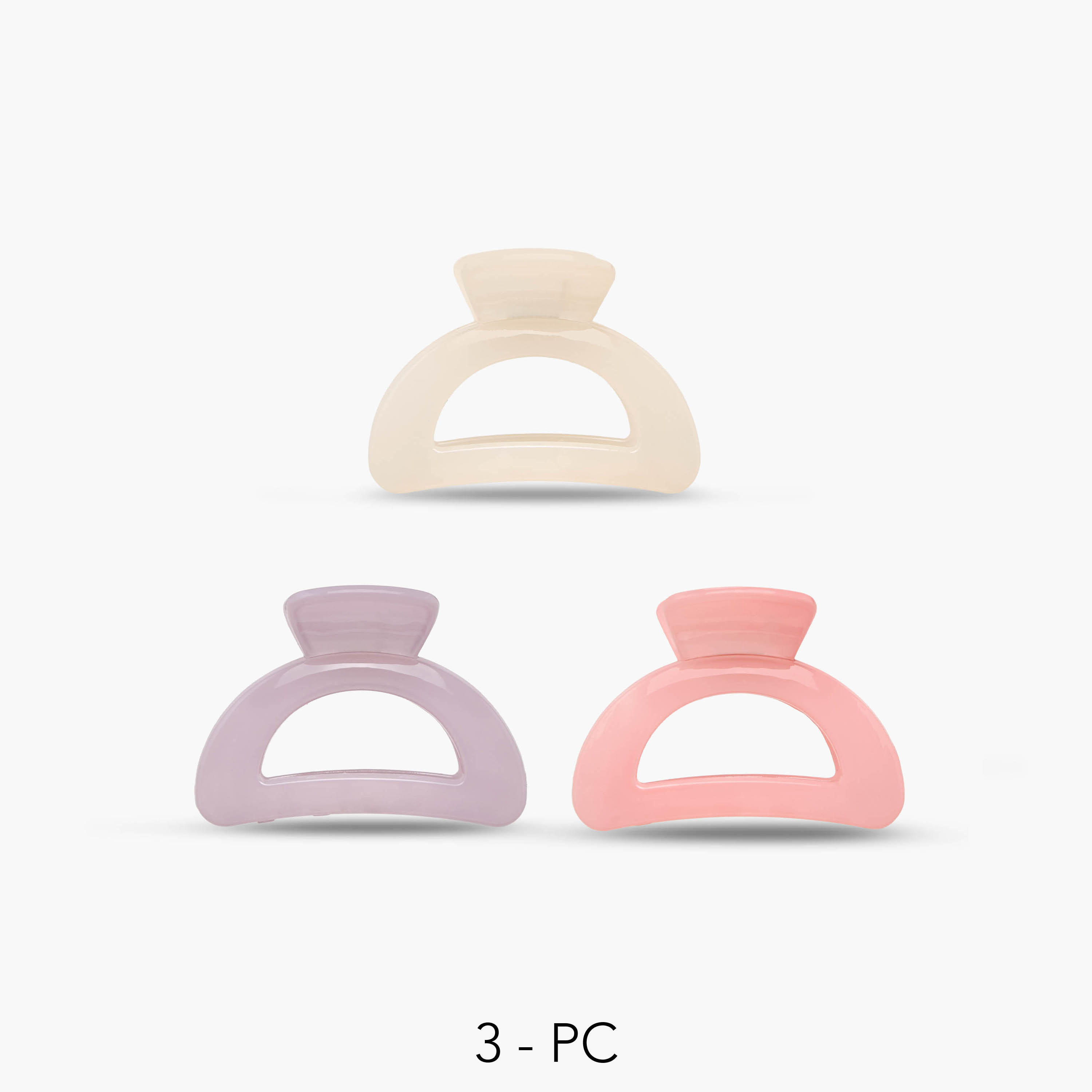 مشابك شعر بتصميم صدفة من جلو - عبوة 3 قطع-women-hairaccessories-clamps-image-1