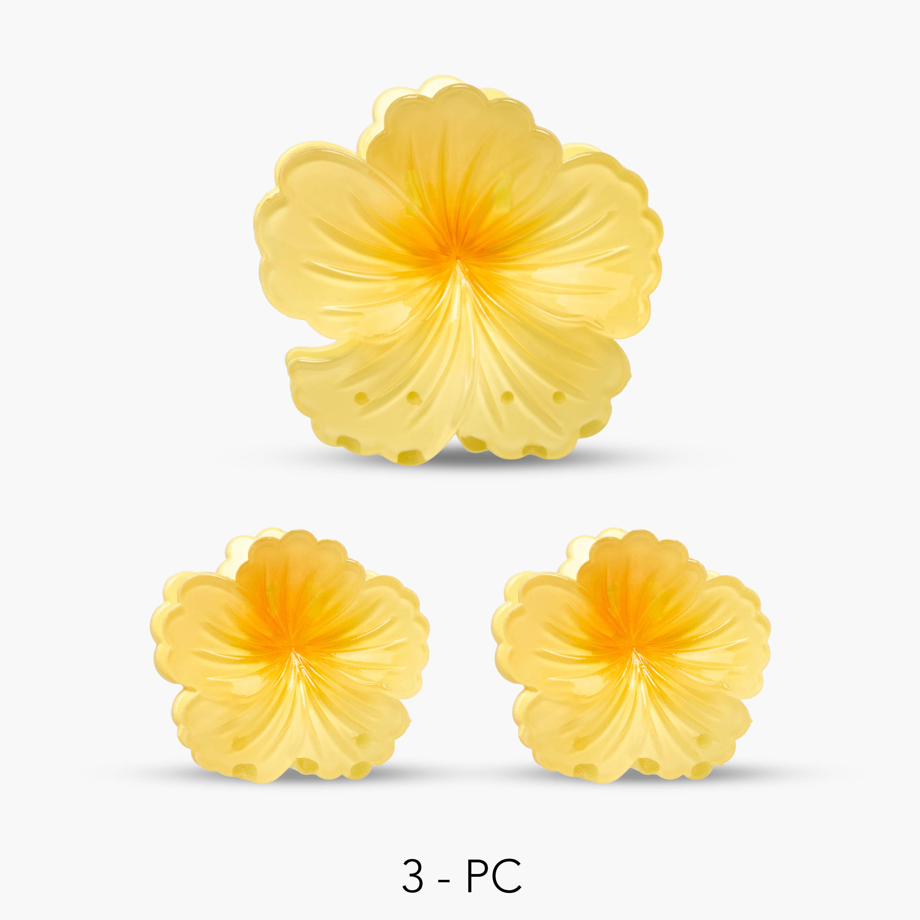Gloo Pack of 3 Hibiscus Shaped Hair Clamps-women-hairaccessories-clamps-image-1