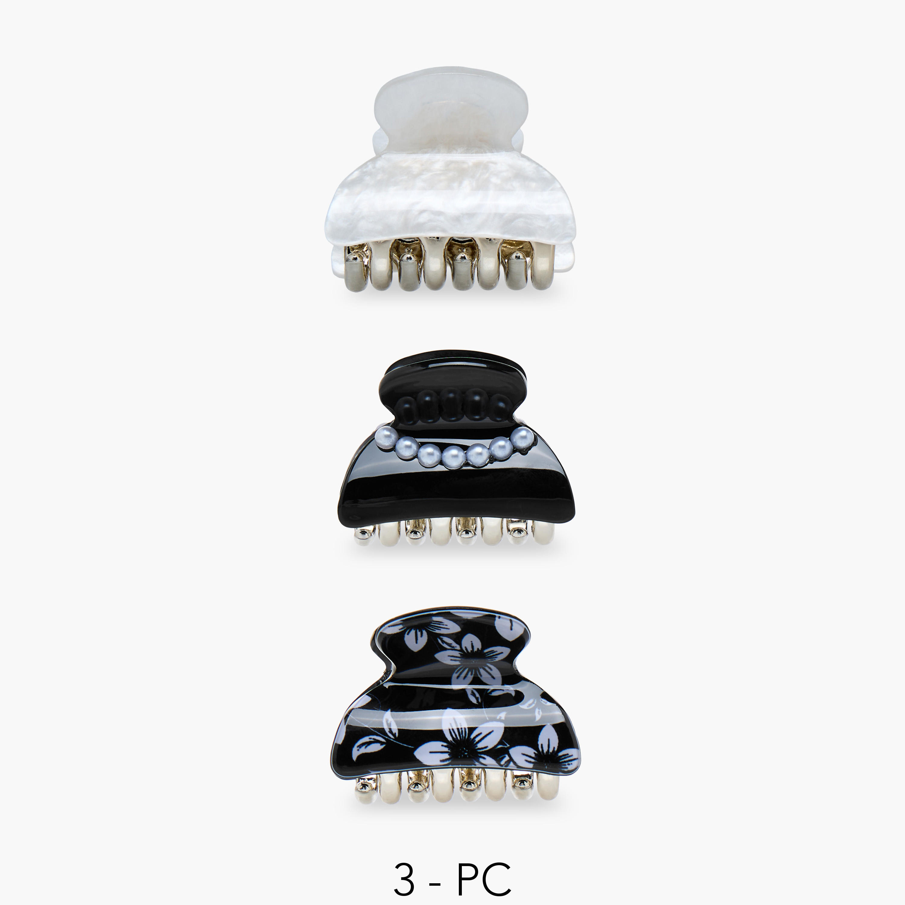 Gloo Pack of 3 Hair Clamps with Print-women-hairaccessories-clamps-image-1