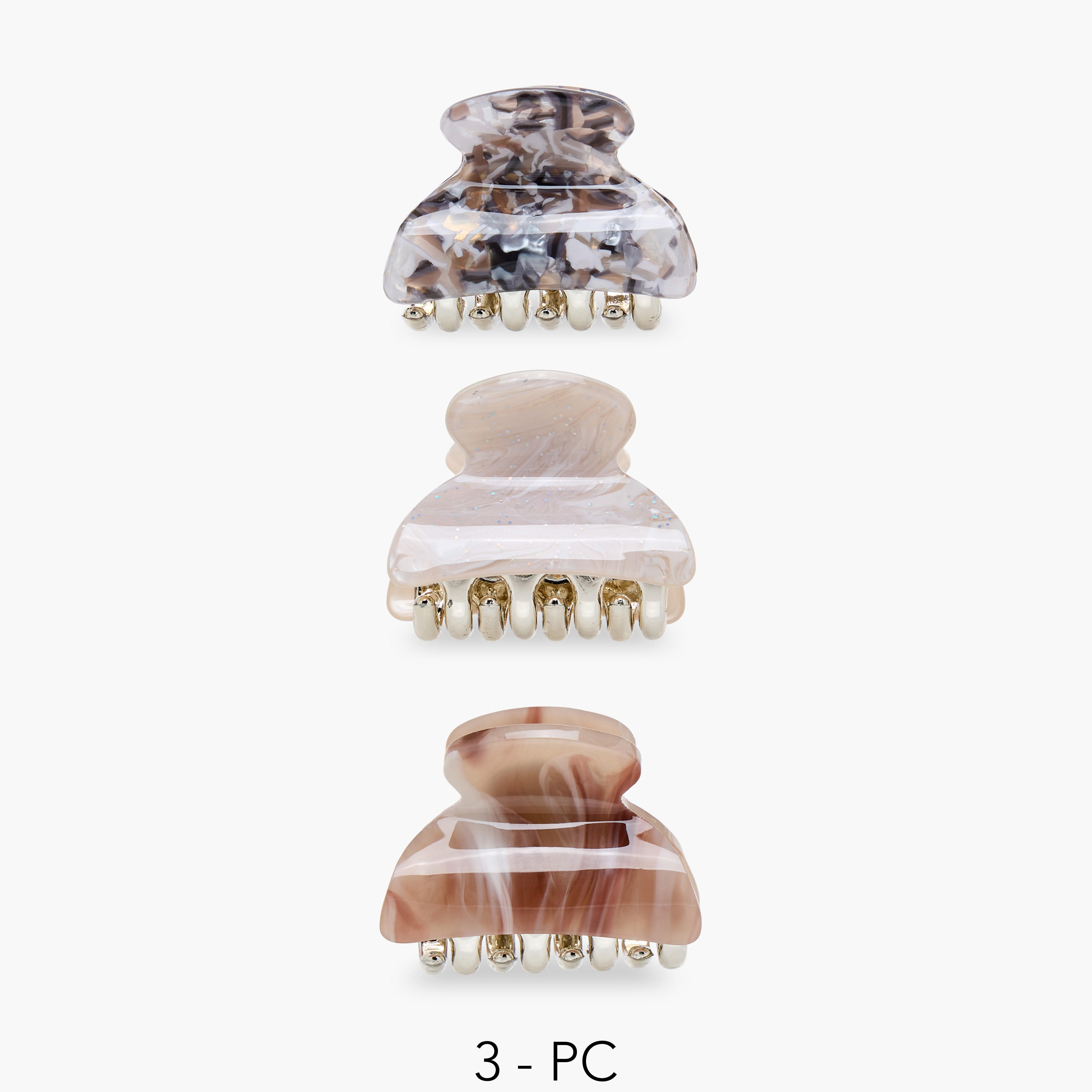 Gloo Pack of 3 Hair Clamps with Print-women-hairaccessories-clamps-image-1