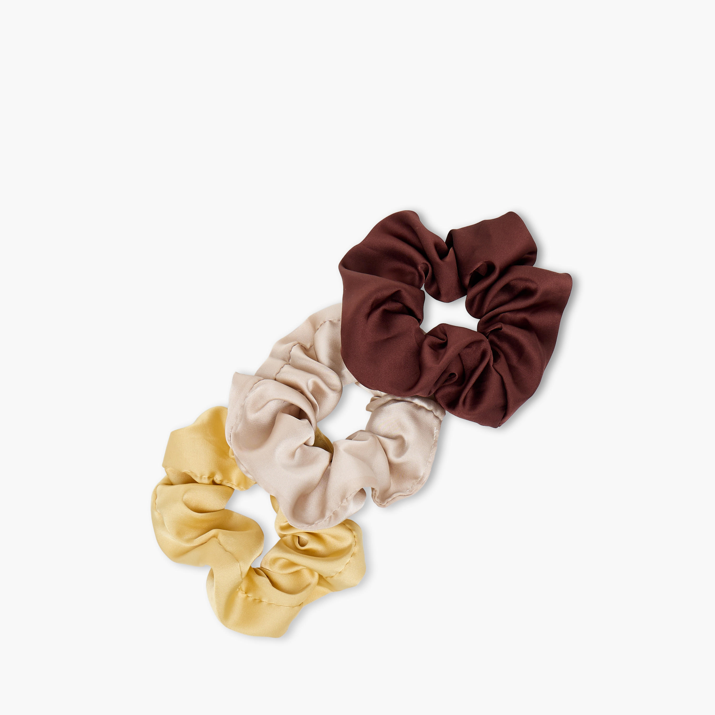 Gloo Pack of 3 Satin Hair Scrunchie-women-hairaccessories-clamps-image-2
