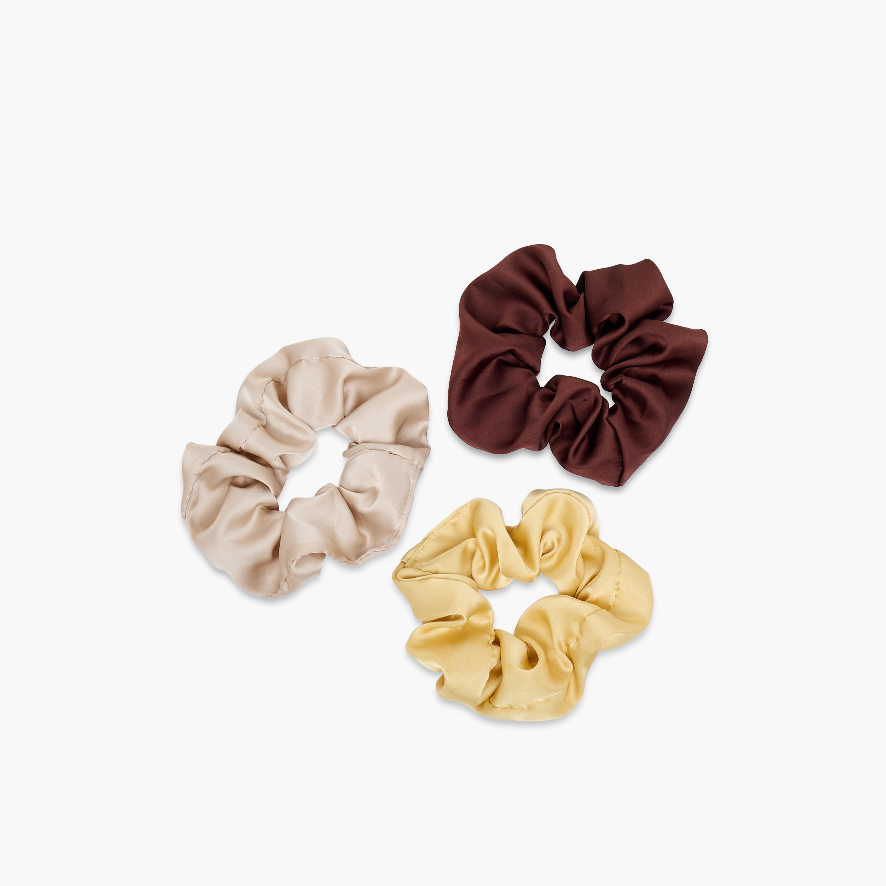 Gloo Pack of 3 Satin Hair Scrunchie-women-hairaccessories-clamps-image-3