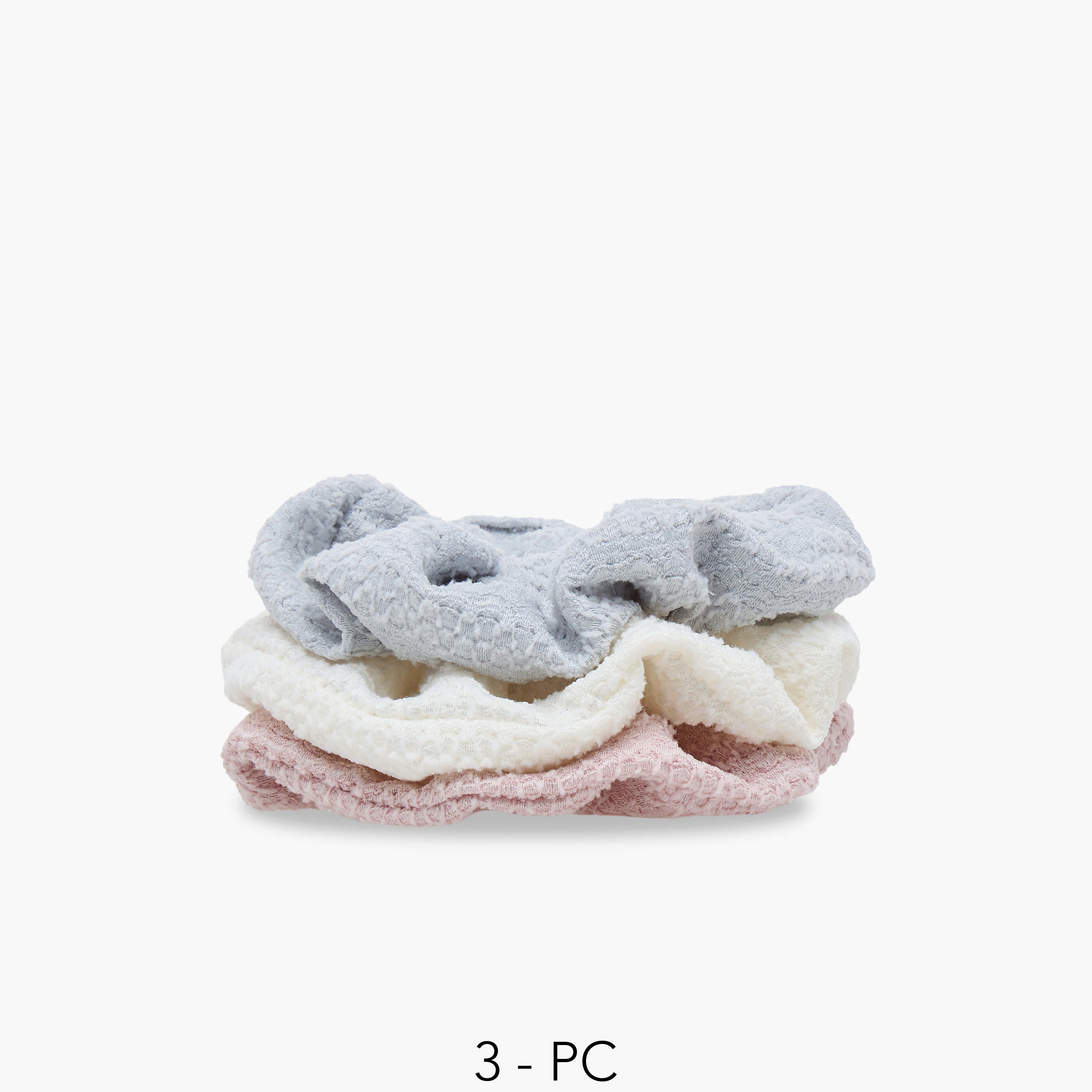 Gloo Pack of 3 Textured Hair Scrunchie-women-hairaccessories-scrunchies-image-1