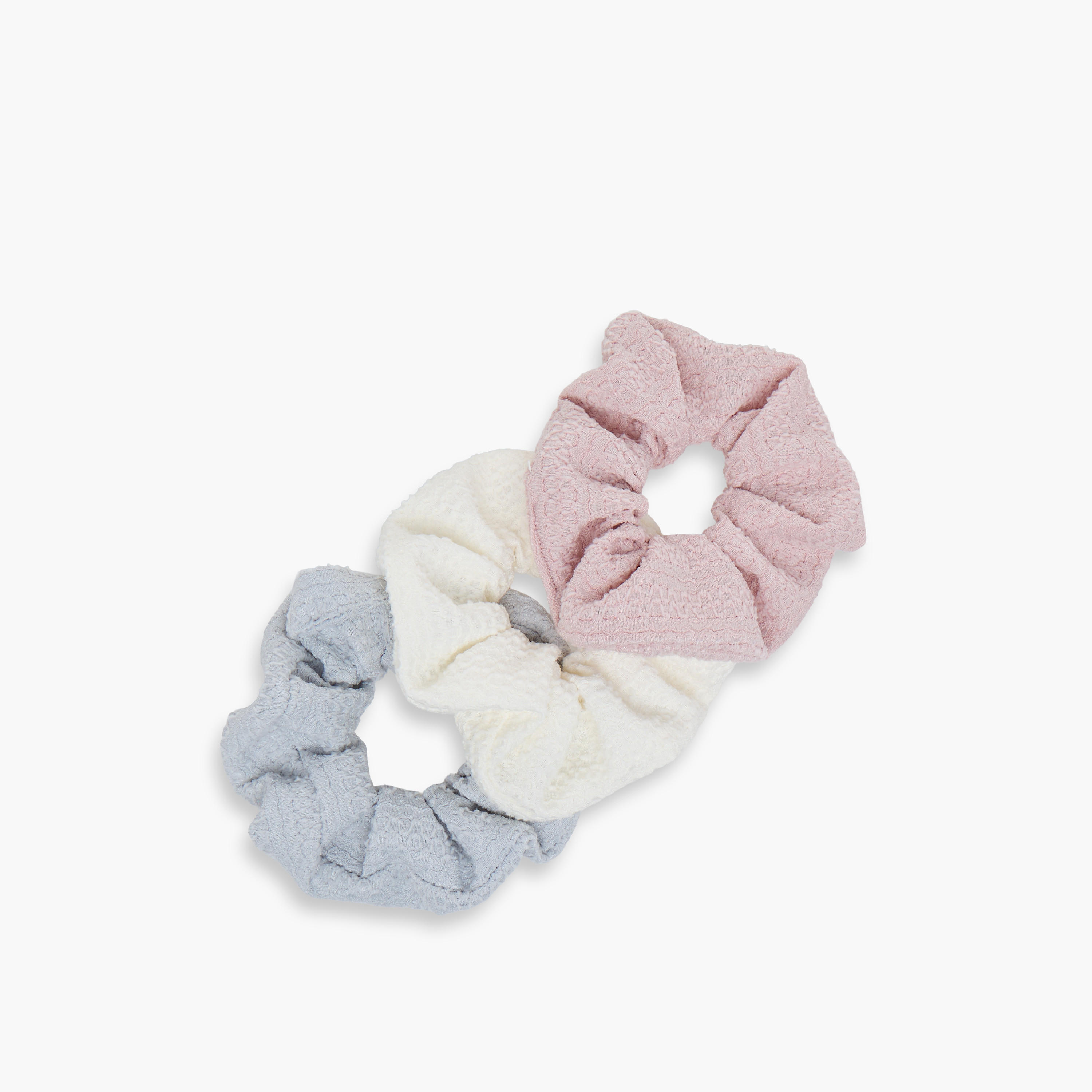 Gloo Pack of 3 Textured Hair Scrunchie-women-hairaccessories-scrunchies-image-2