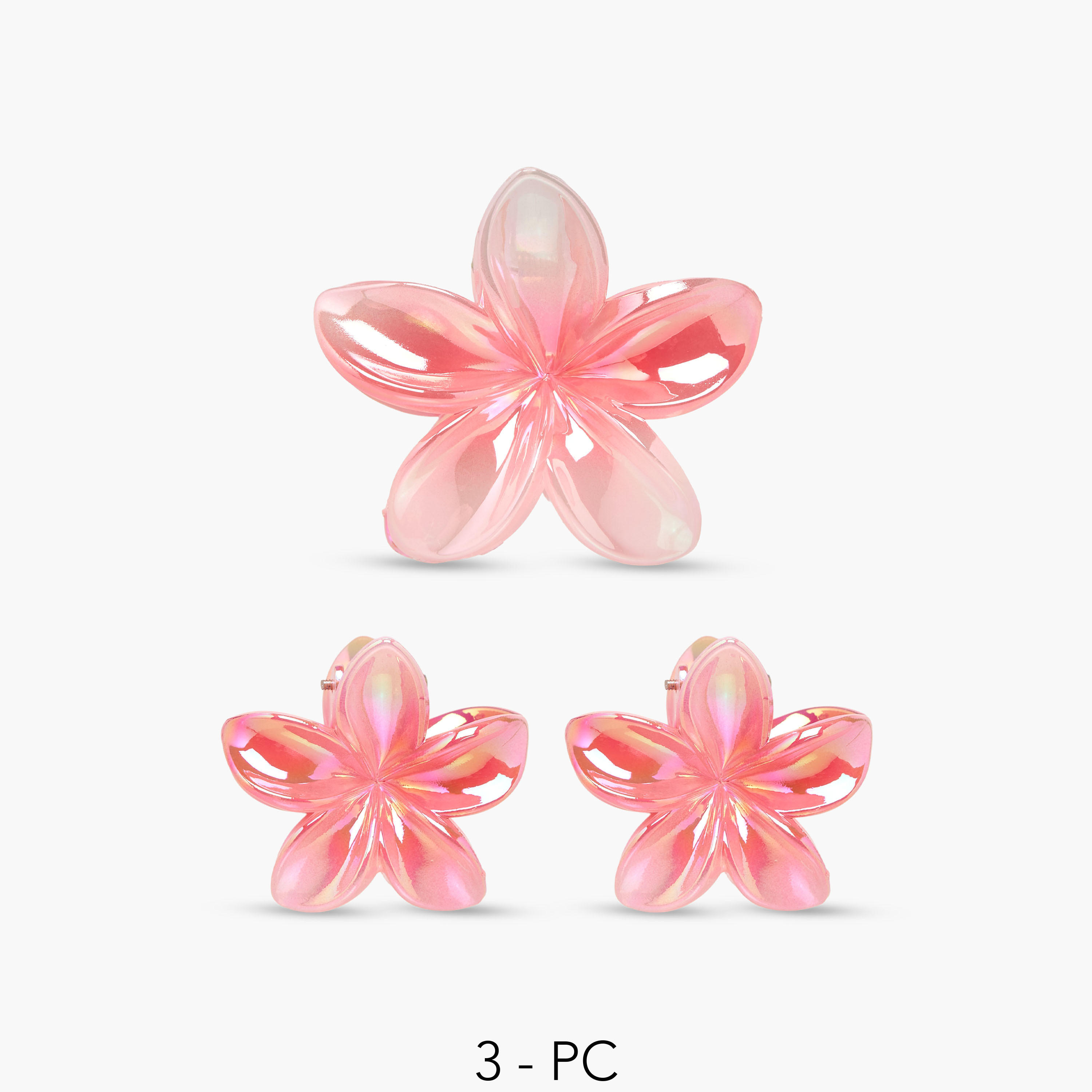 Gloo Pack of 3 Tropical Flower Shape Hair Clamps-women-hairaccessories-clamps-image-1