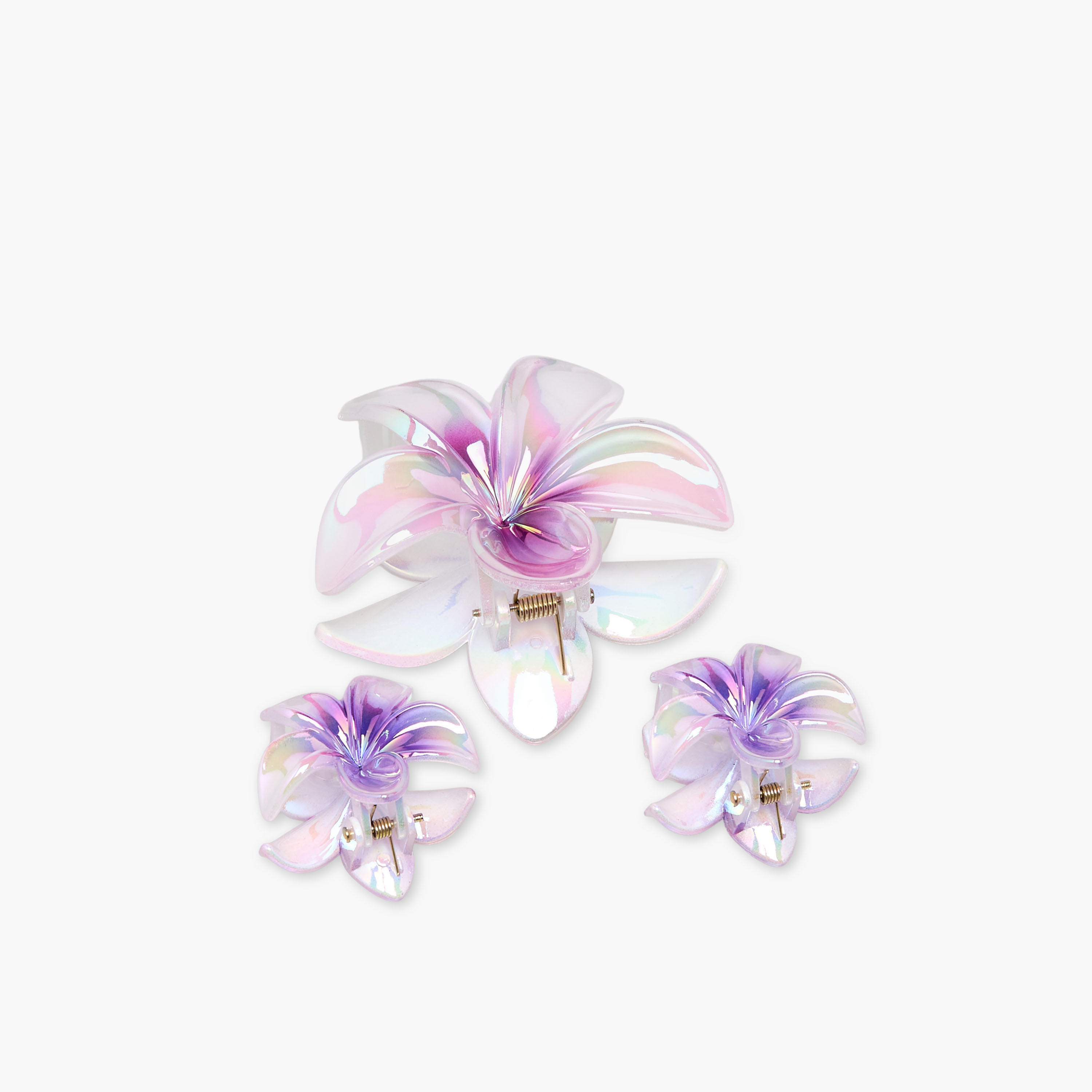 Gloo Pack of 3 Tropical Flower Shape Hair Clamps-women-hairaccessories-clamps-image-5