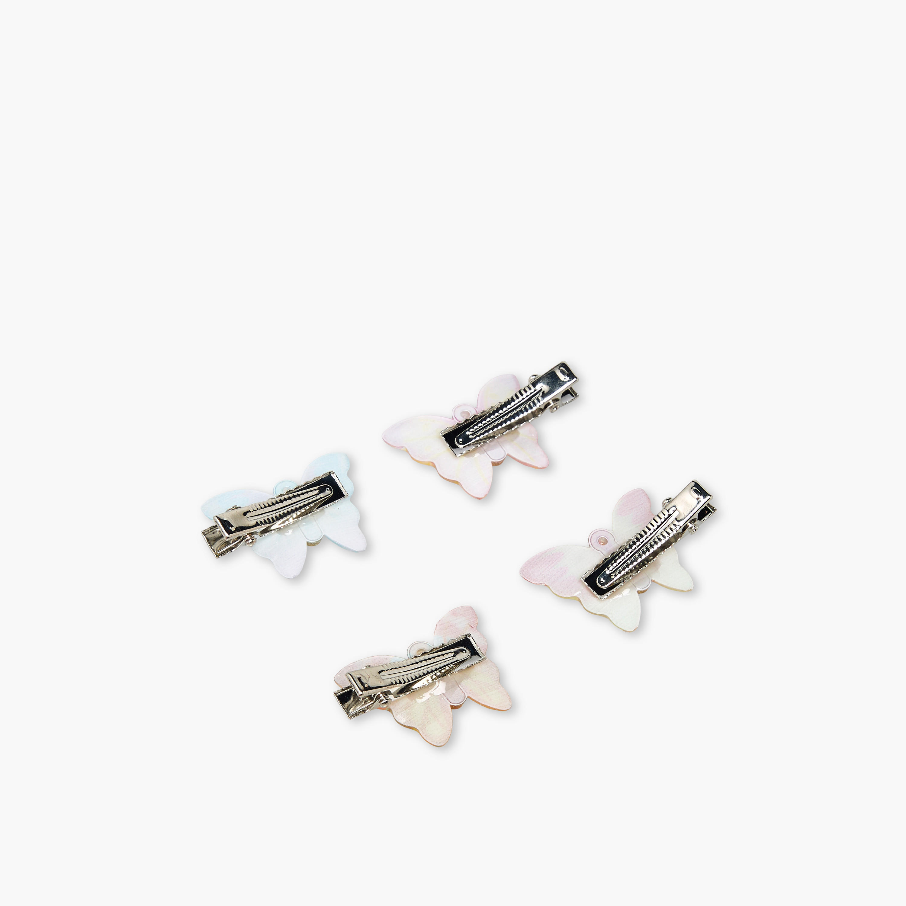 مشابك شعر بتصميم فراشة وتزيينات من جلو - عبوة 4 قطع-women-hairaccessories-clips-image-6