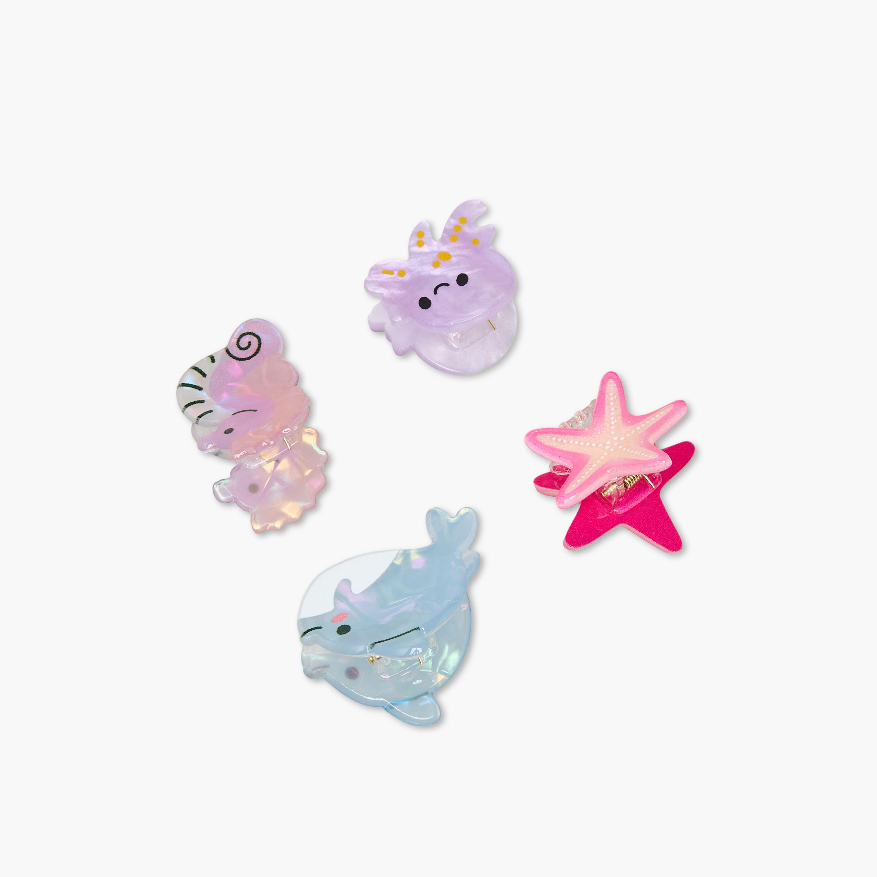 Gloo Pack of 4 Sea Animal Shaped Hair Clamp-women-hairaccessories-clamps-image-6