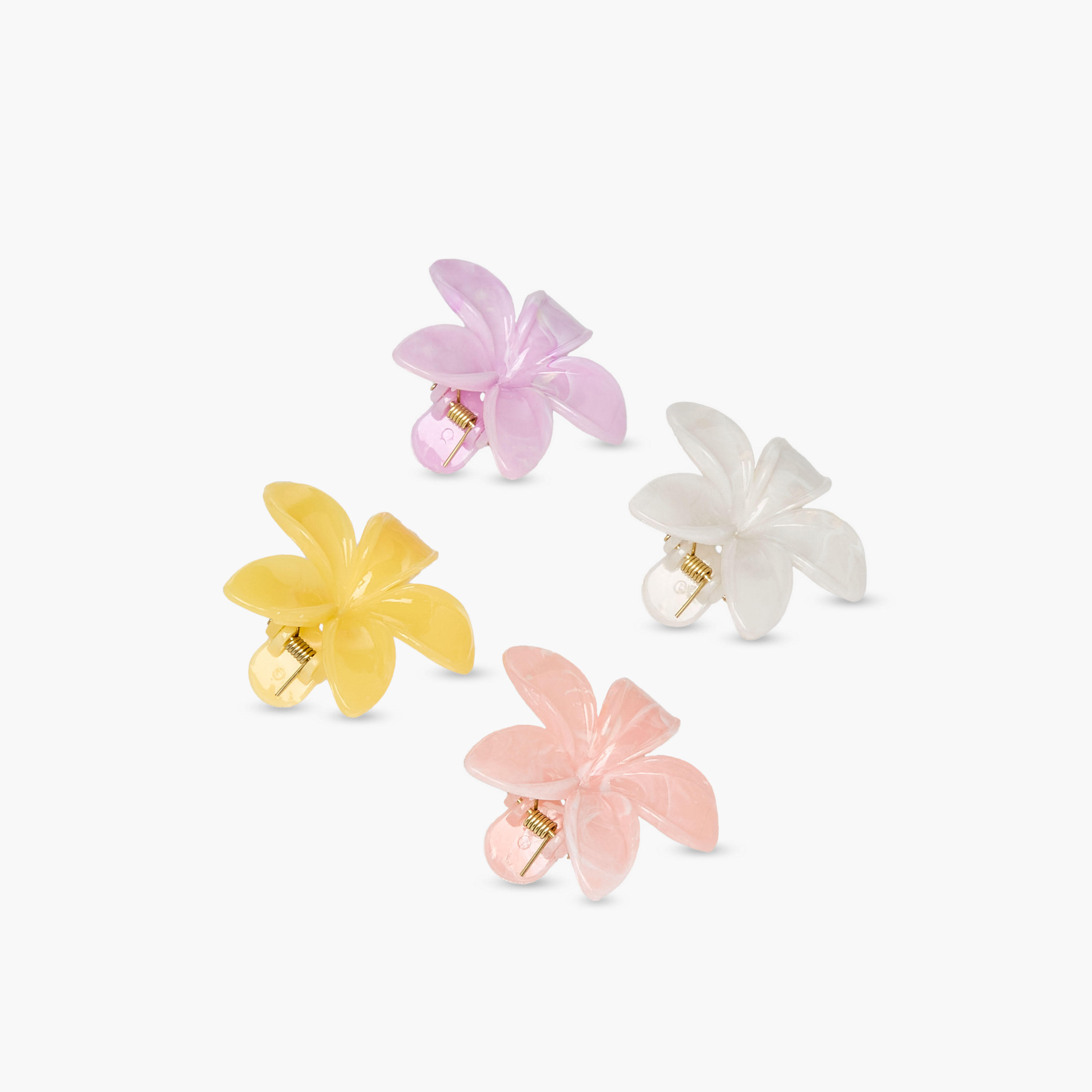 طقم مشابك شعر بشكل زهرة استوائية 4 قطع من جلو-women-hairaccessories-clamps-image-6