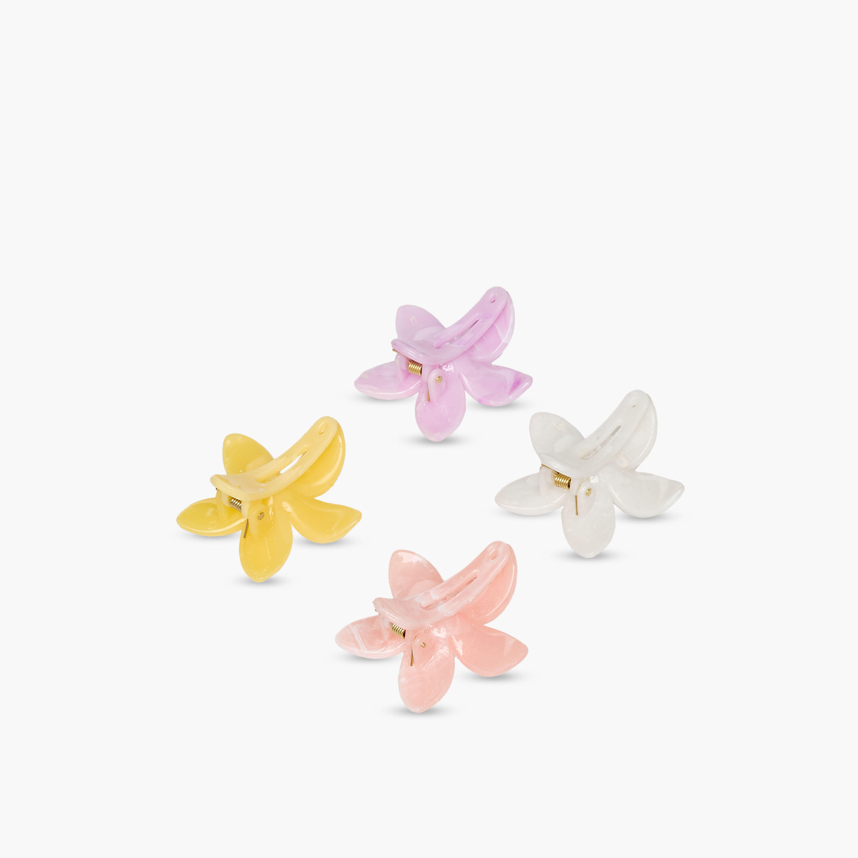 طقم مشابك شعر بشكل زهرة استوائية 4 قطع من جلو-women-hairaccessories-clamps-image-7
