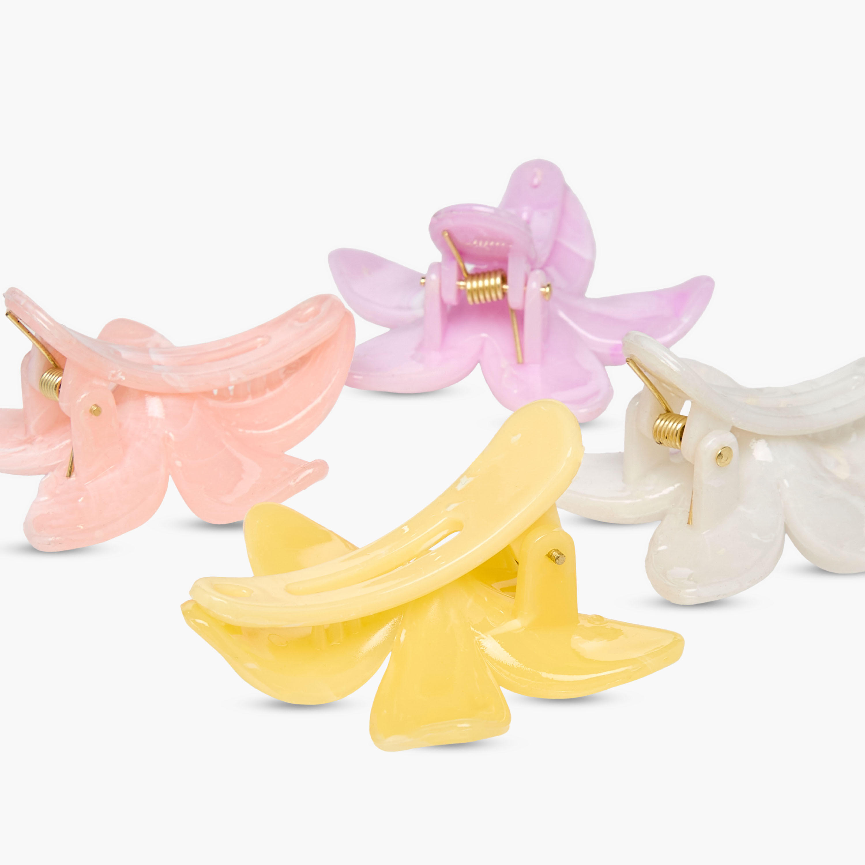طقم مشابك شعر بشكل زهرة استوائية 4 قطع من جلو-women-hairaccessories-clamps-image-8