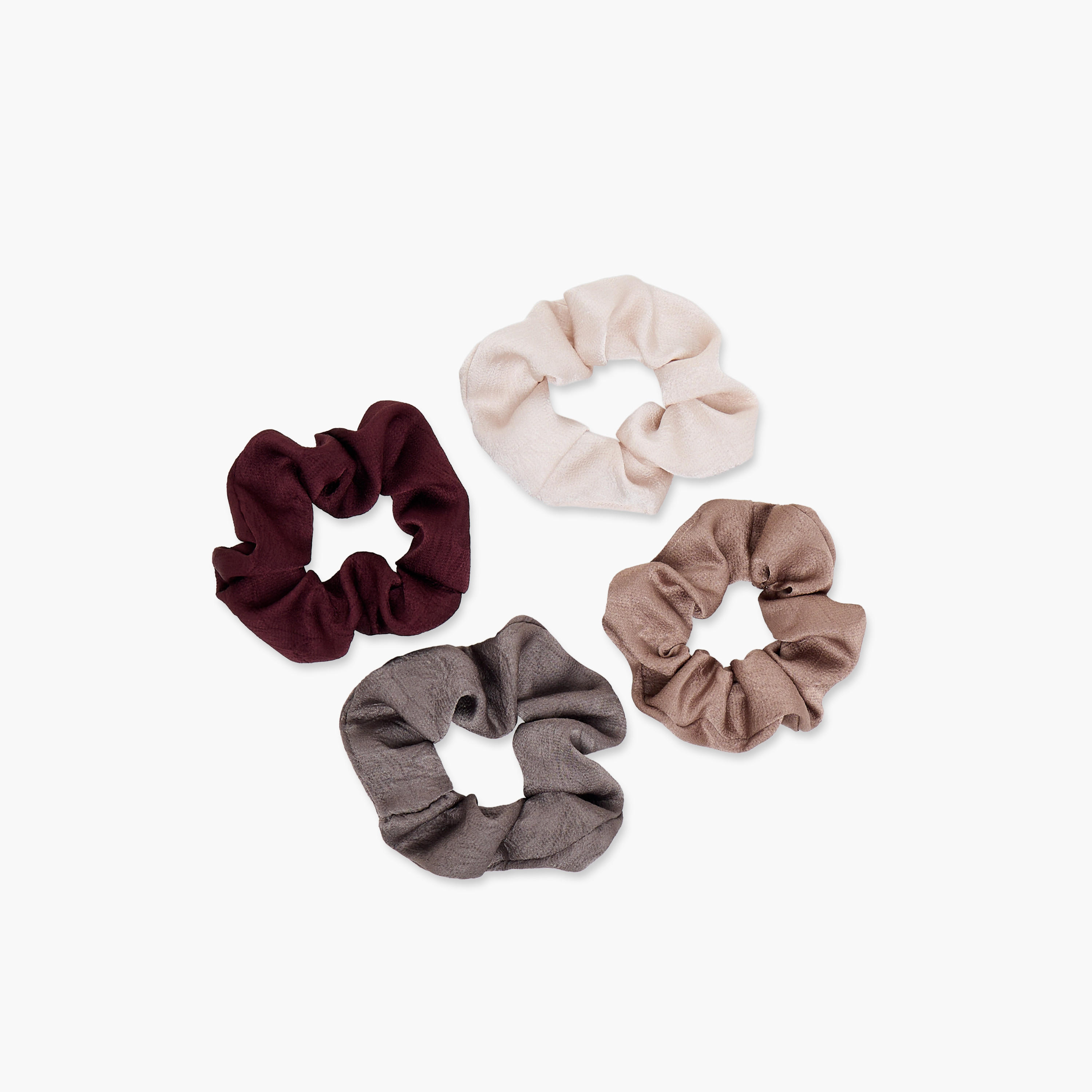 Gloo Pack of 4 Satin Hair Scrunchie-women-hairaccessories-scrunchies-image-3