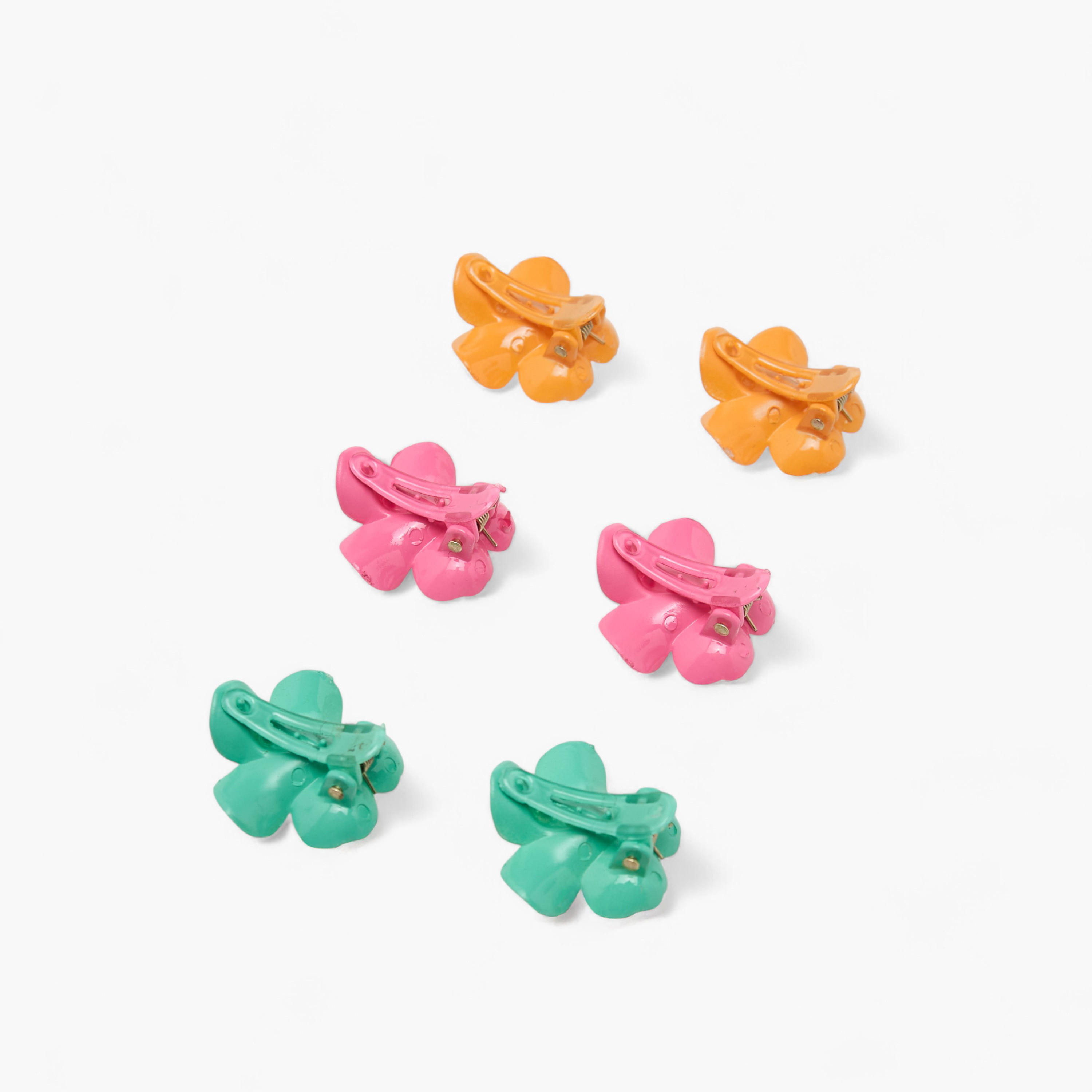 Gloo Pack of 6 Hibiscus Shape Hair Clips-women-hairaccessories-clips-image-5
