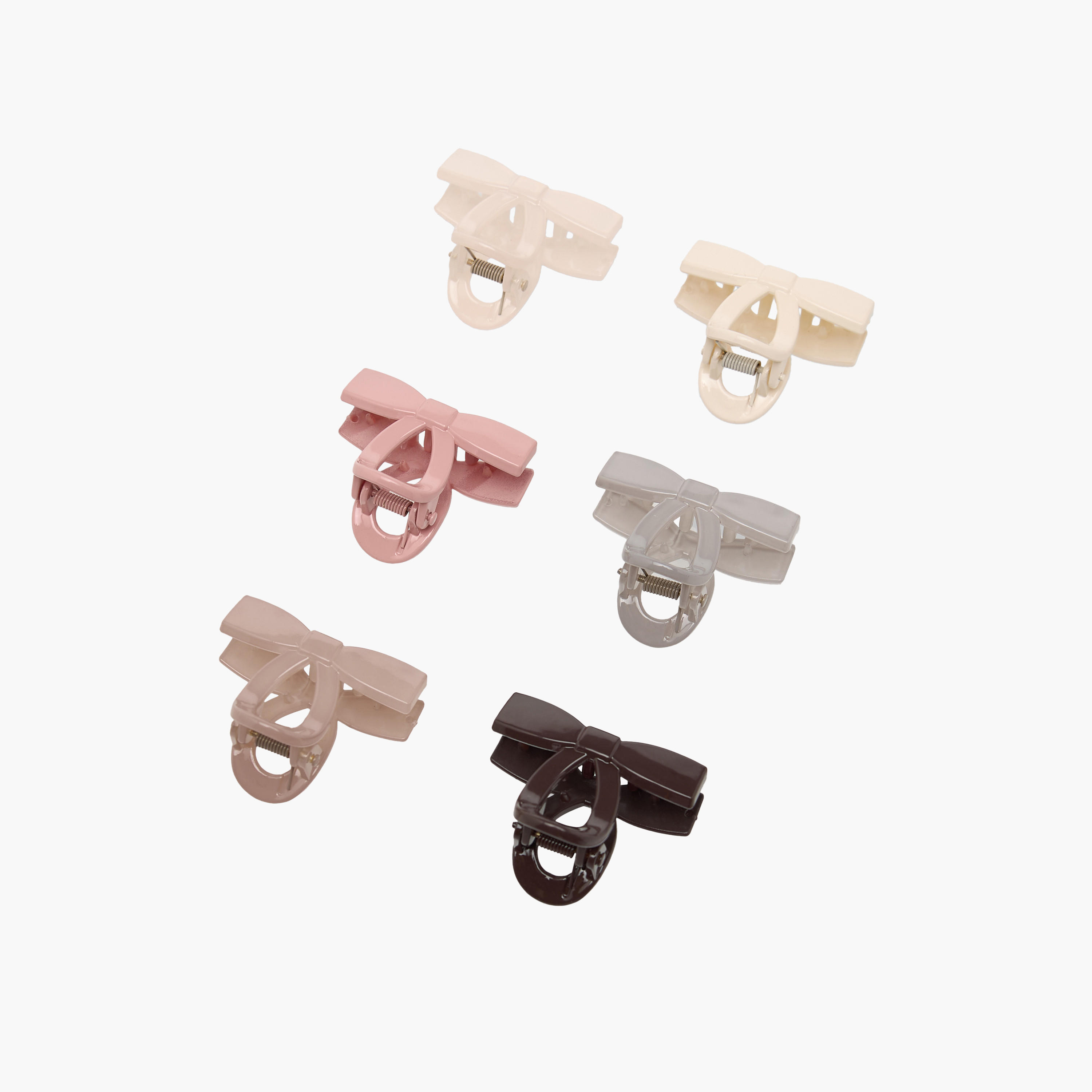 Gloo Pack of 6 Bow Shaped Hair Clamps-women-hairaccessories-clamps-image-8