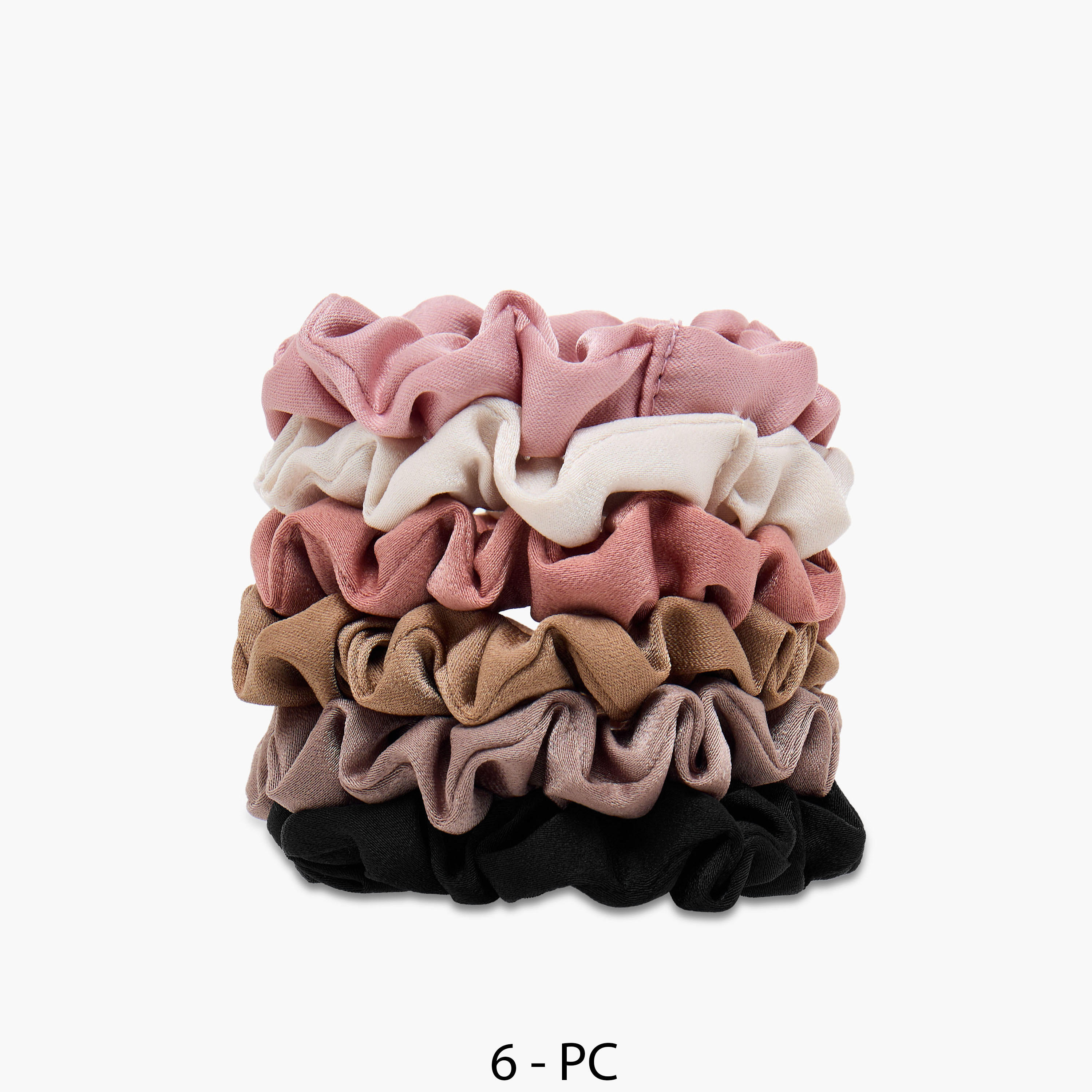 Gloo Pack of 6 Fabric Hair Scrunchie-women-hairaccessories-scrunchies-image-1