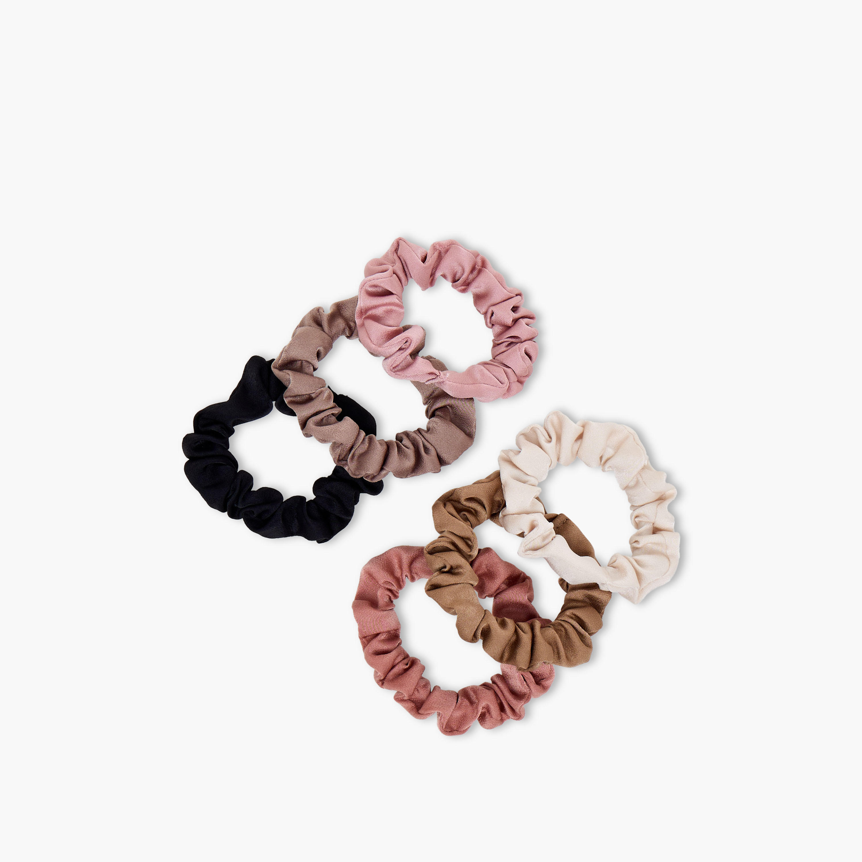 Gloo Pack of 6 Fabric Hair Scrunchie-women-hairaccessories-scrunchies-image-2