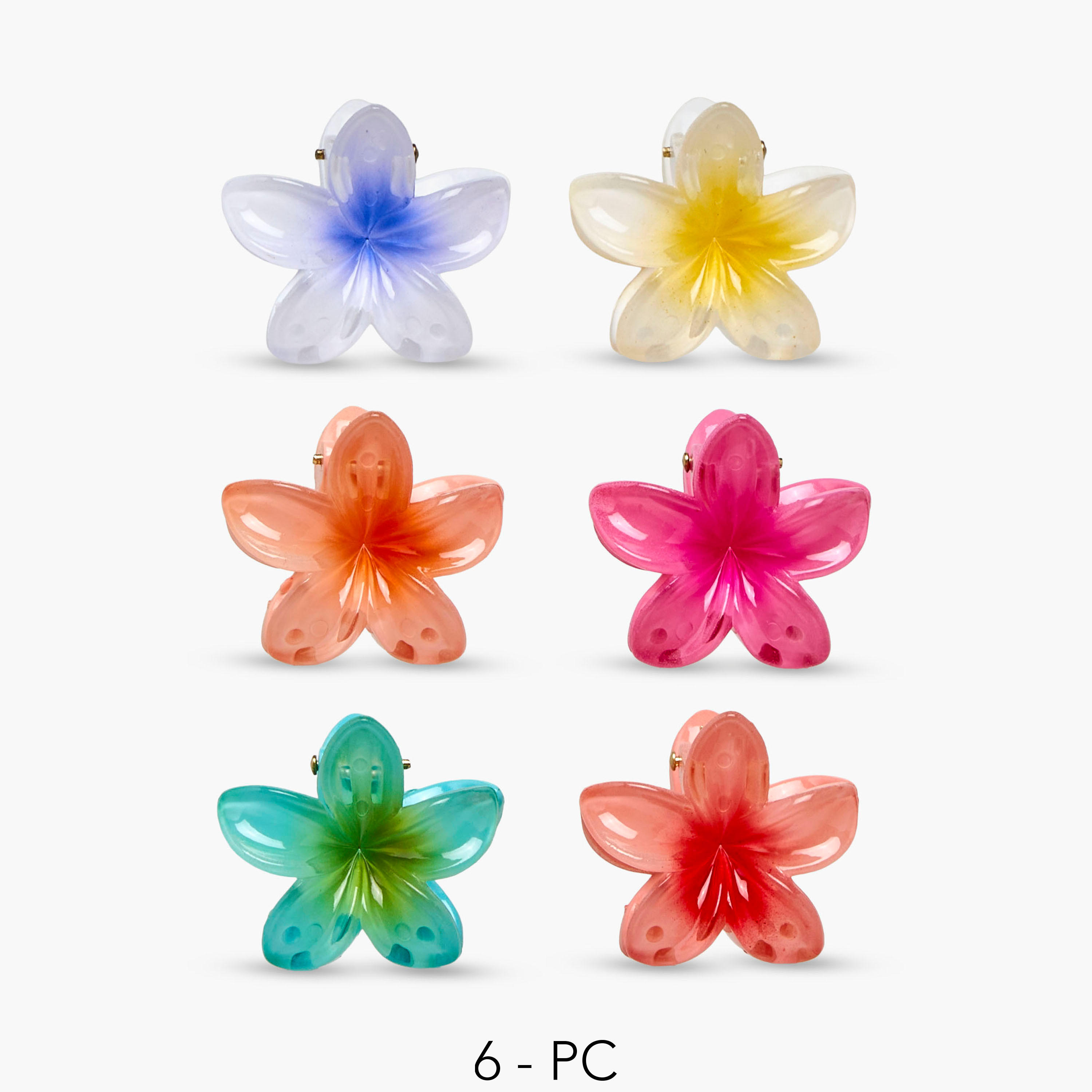Pack of 6 Floral Hair Clamps-women-hairaccessories-clamps-image-1