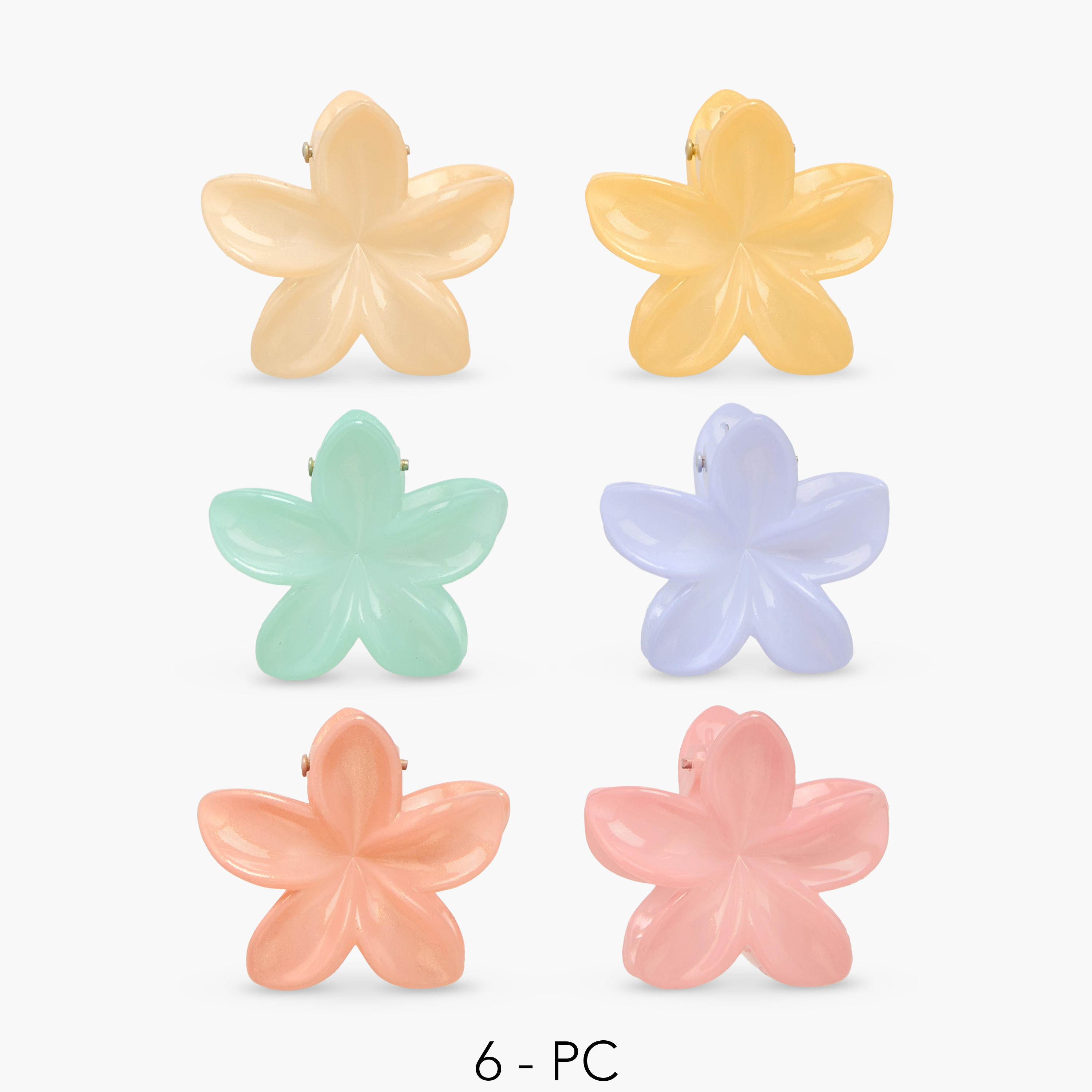 Pack of 6 Floral Hair Clamps-women-hairaccessories-clamps-image-1
