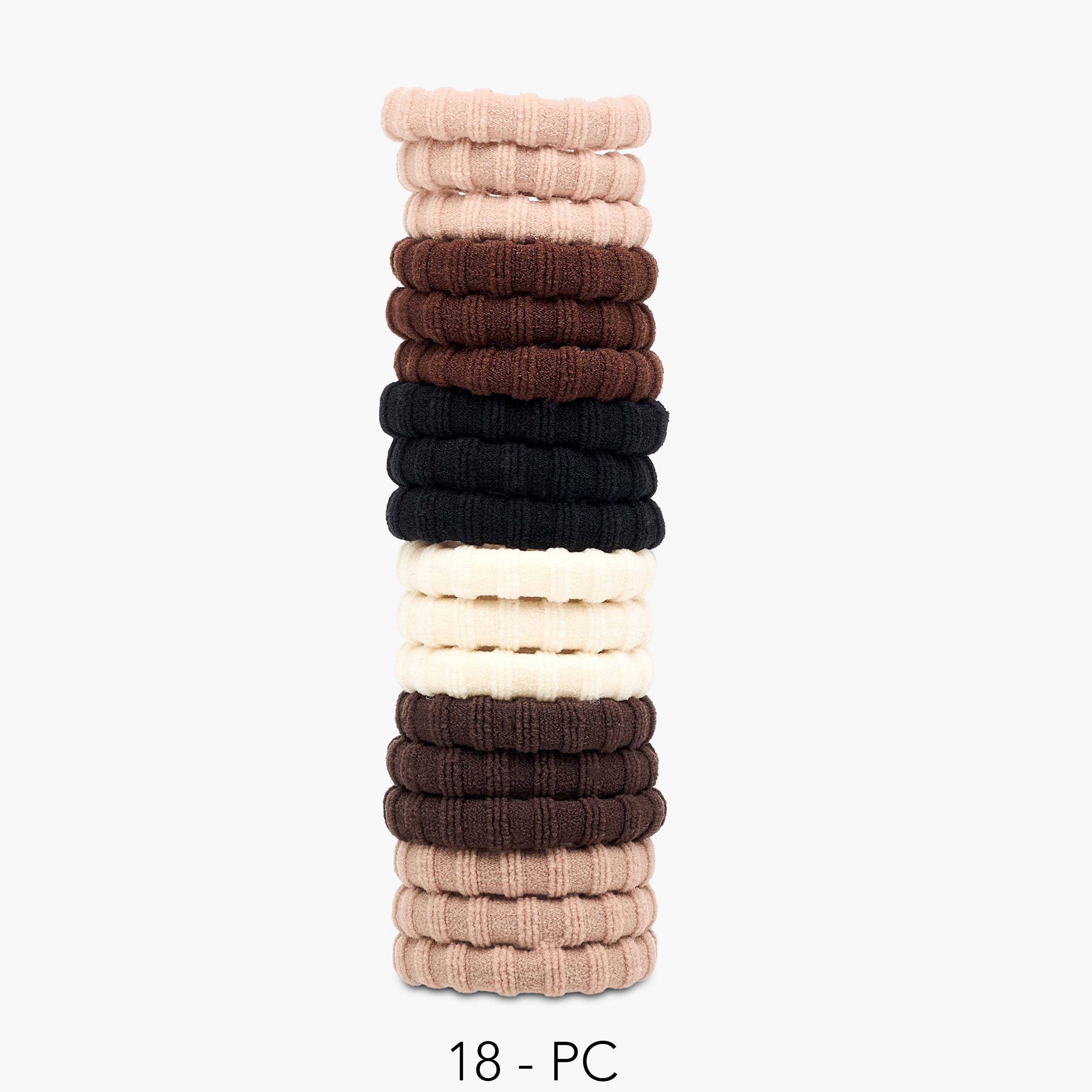 طقم ربطات شعر بارزة الملمس – عبوة من 18 قطعة-women-hairaccessories-scrunchies-image-1
