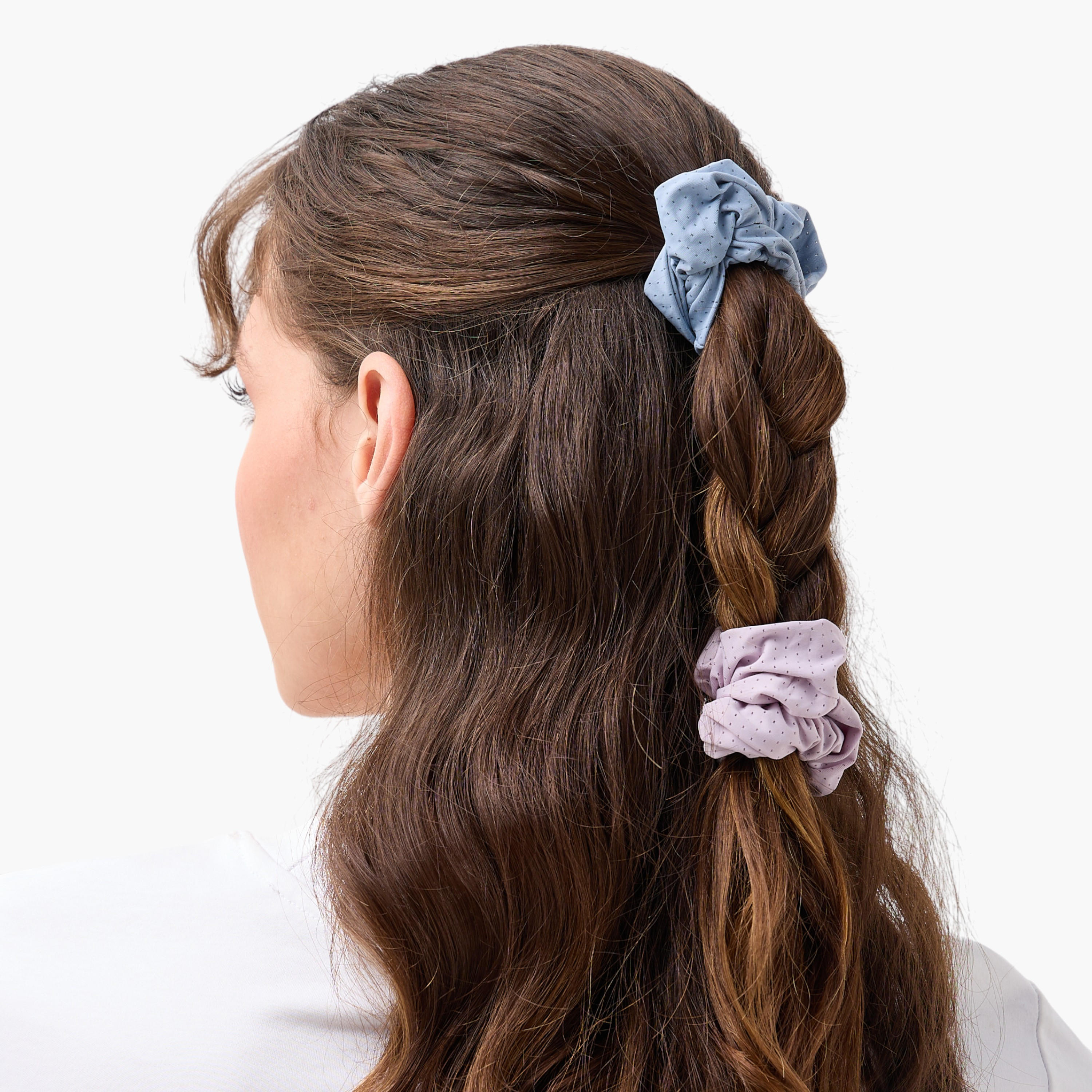 طقم ربطات شعر سكرانشي بطبعات 5 قطع من جلو-women-hairaccessories-scrunchies-image-4