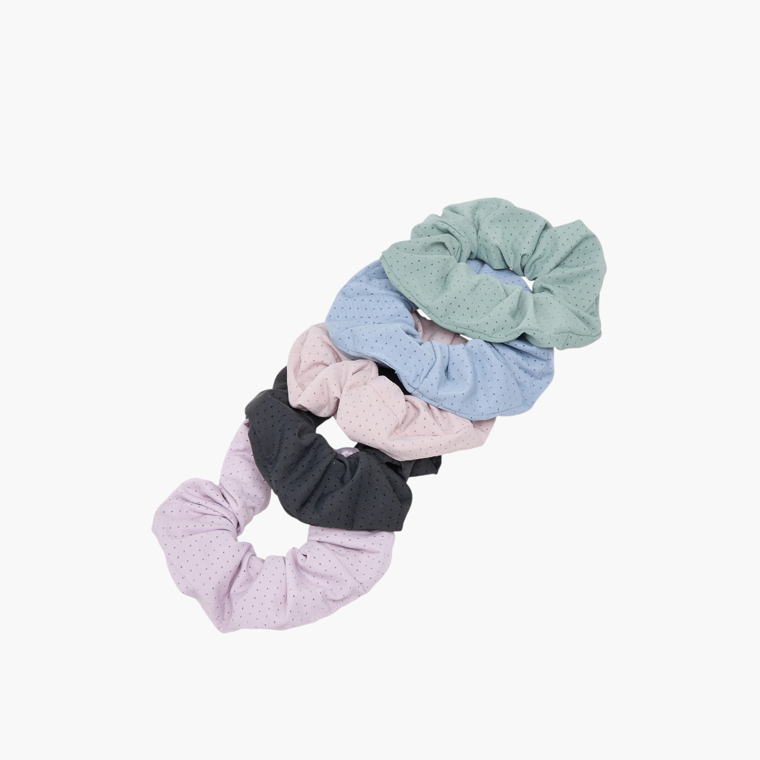 طقم ربطات شعر سكرانشي بطبعات 5 قطع من جلو-women-hairaccessories-scrunchies-image-2