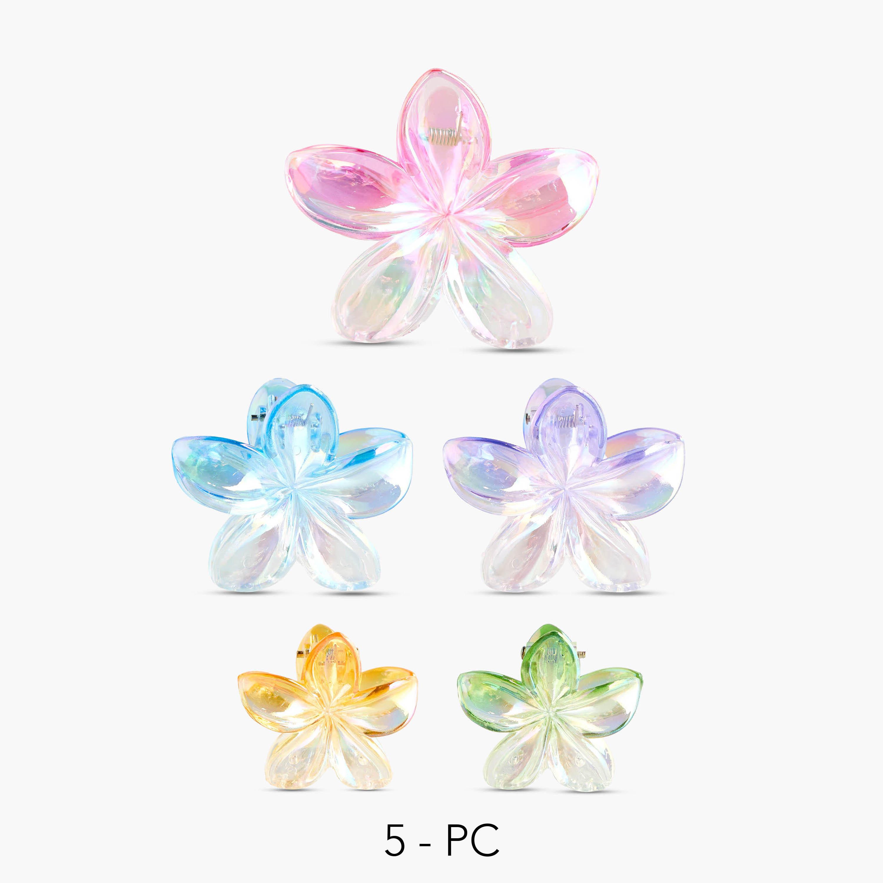 Pack of 5 - Floral Hair Clamp-women-hairaccessories-clamps-image-1